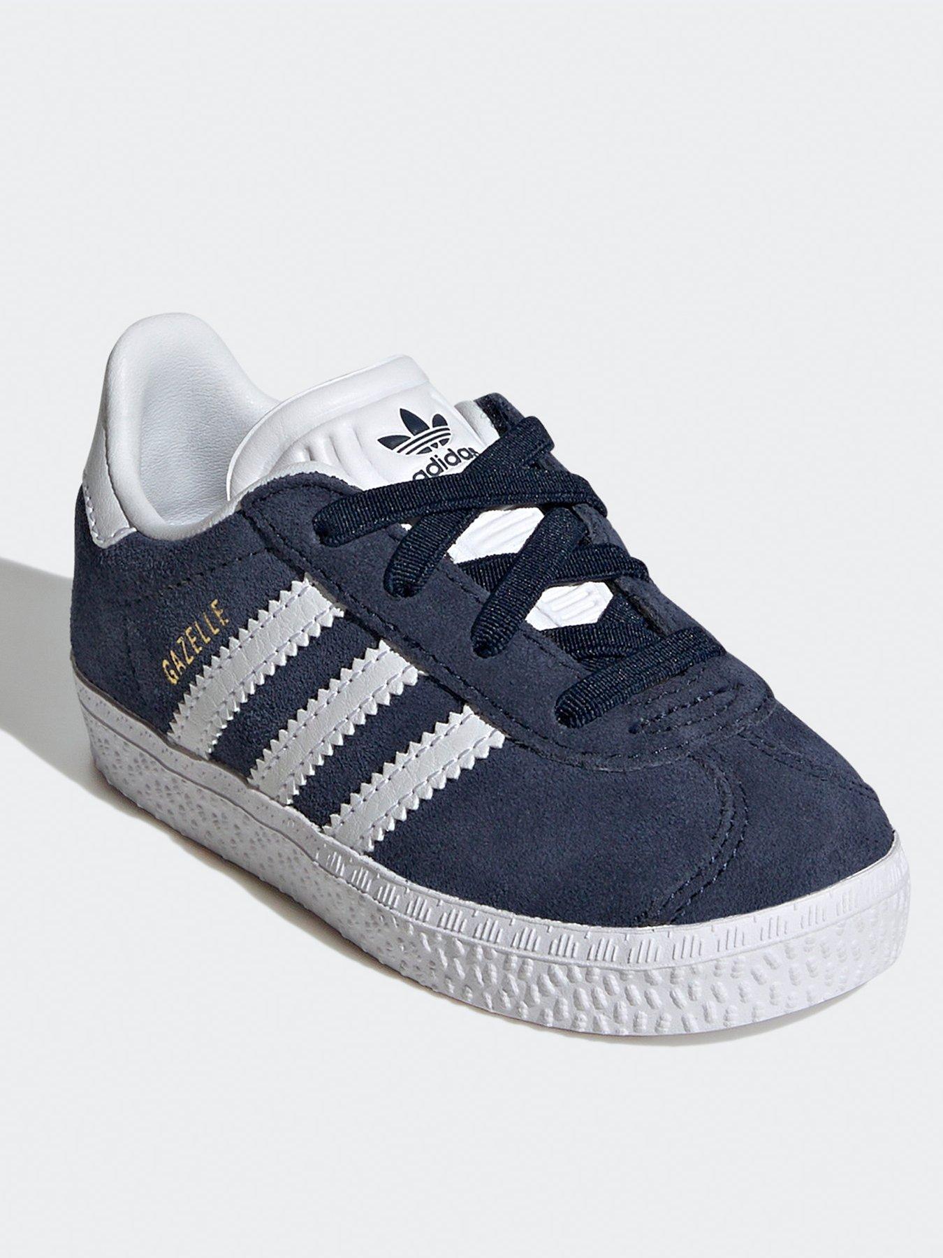 Image 2 of 6 of adidas Originals Unisex Infant Gazelle Elastic Trainers - Navy