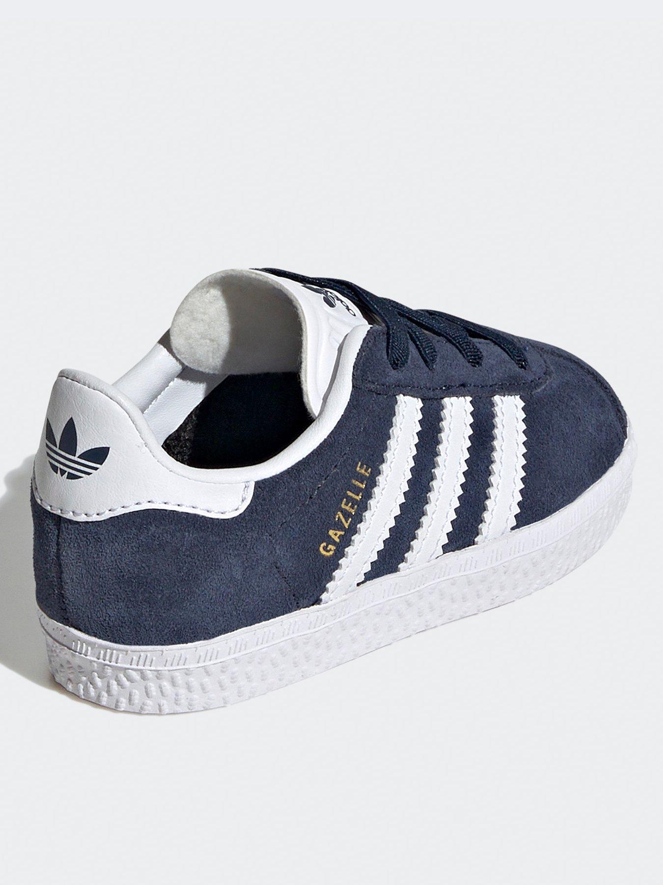 Image 3 of 6 of adidas Originals Unisex Infant Gazelle Elastic Trainers - Navy
