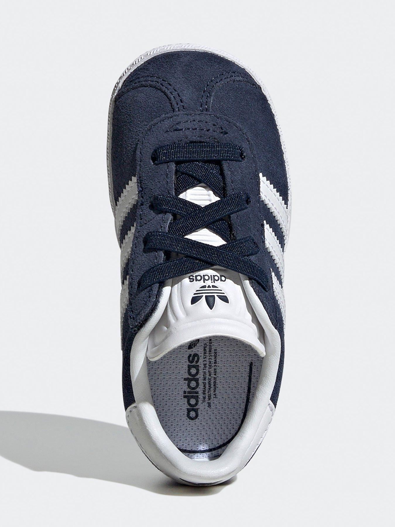 Image 4 of 6 of adidas Originals Unisex Infant Gazelle Elastic Trainers - Navy