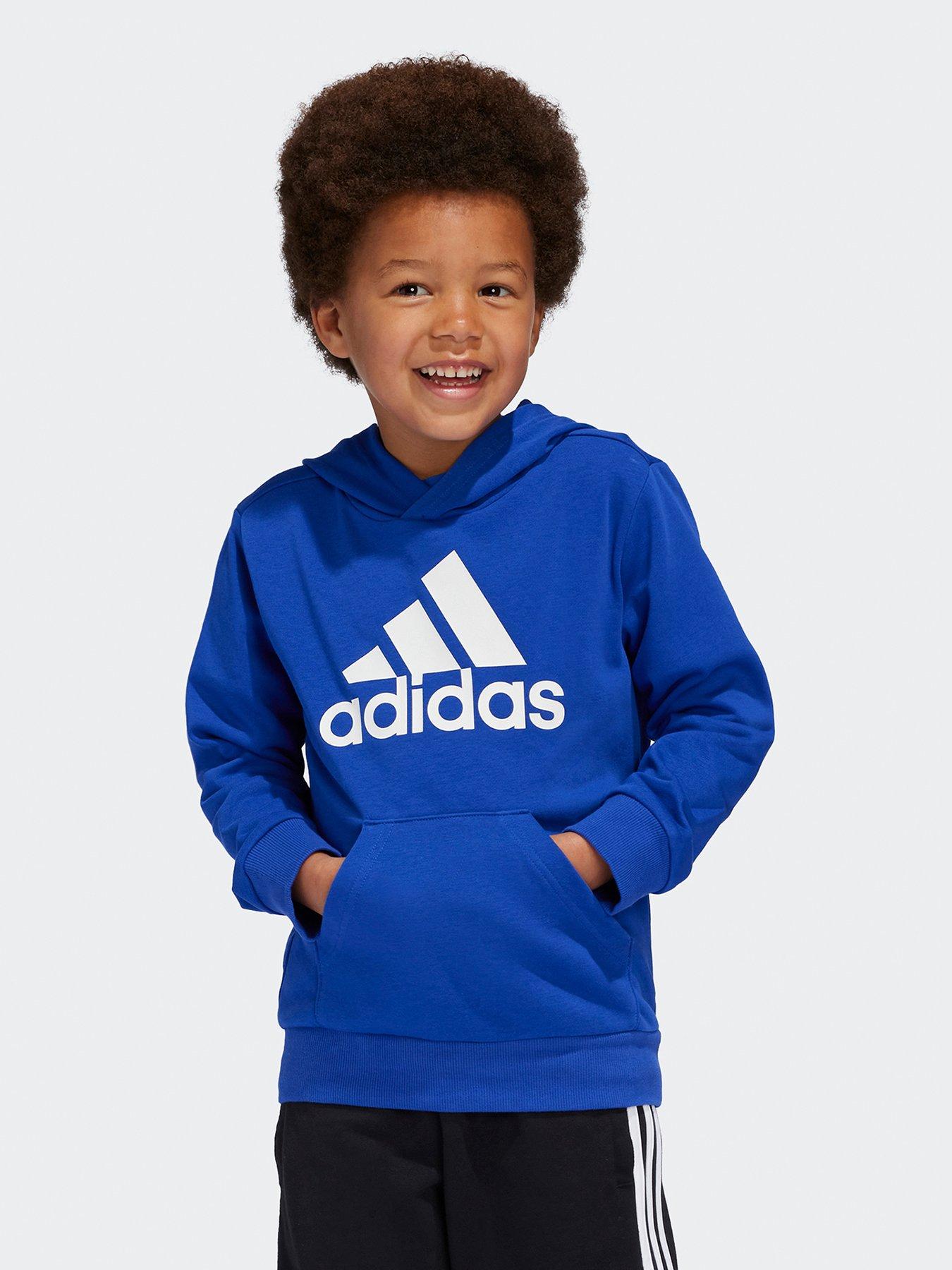 adidas-sportswear-junior-unisex-essentials-big-logo-overhead-hoodie-bluefront