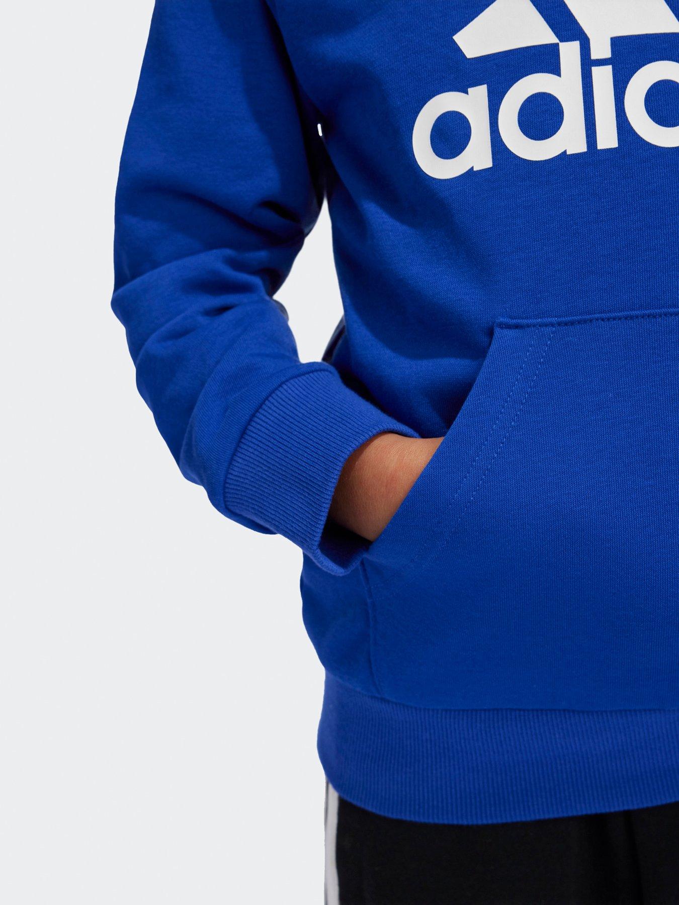 adidas-sportswear-junior-unisex-essentials-big-logo-overhead-hoodie-blueoutfit