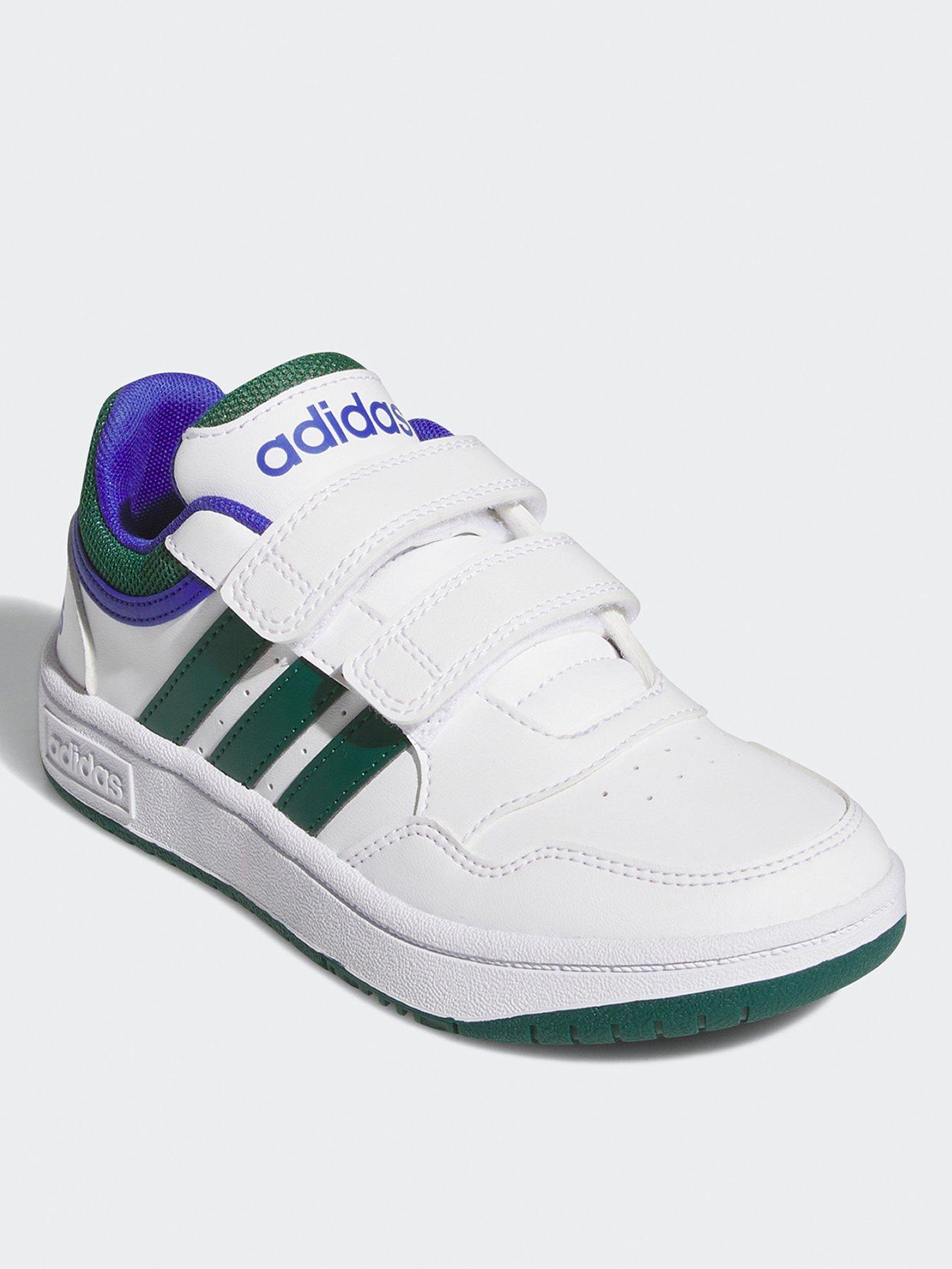 adidas-sportswear-kids-hoops-30-velcro-trainers-whitegreenstillFront