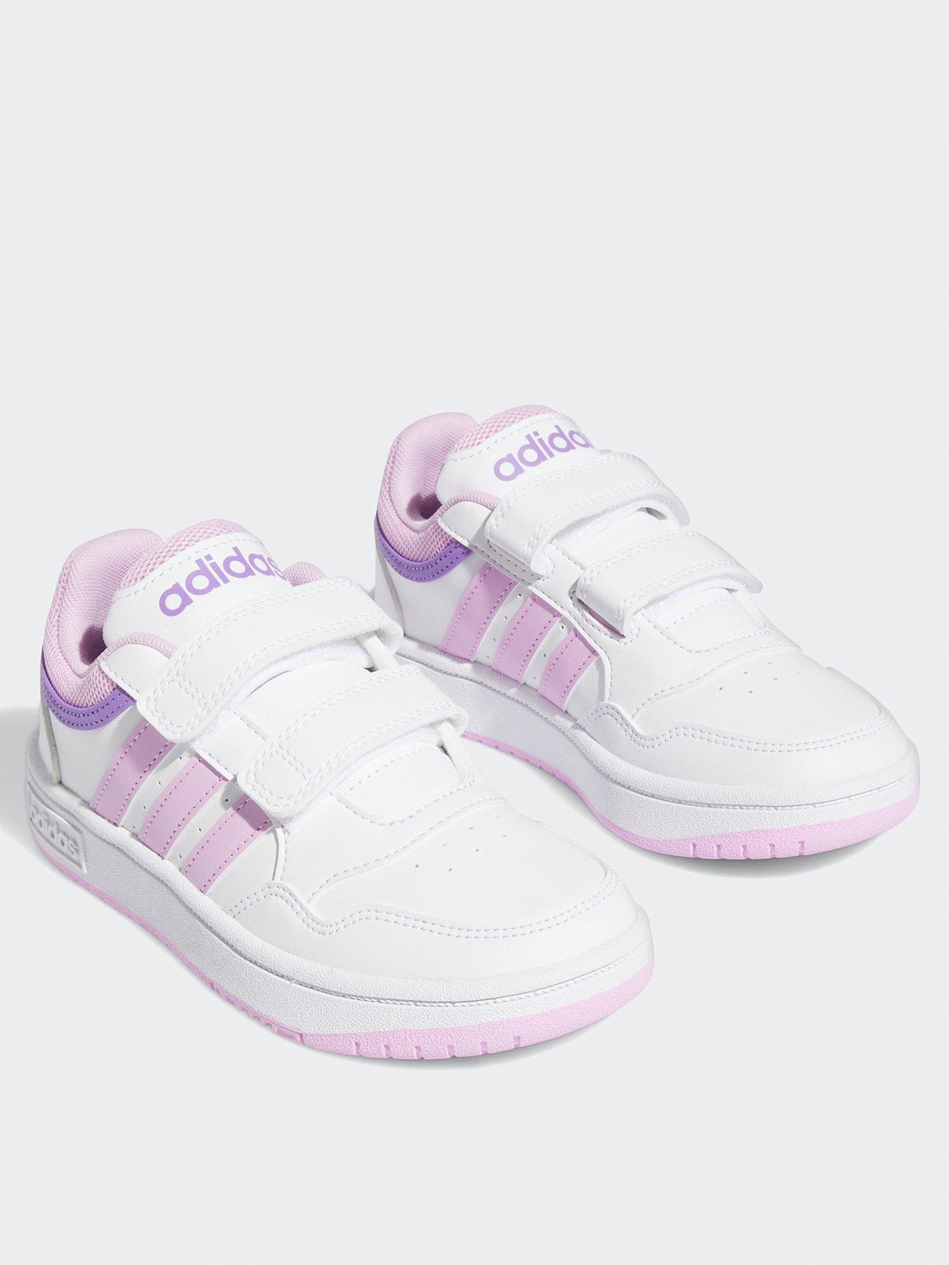 adidas-sportswear-kids-hoops-30-velcro-trainers-whitelilacstillFront