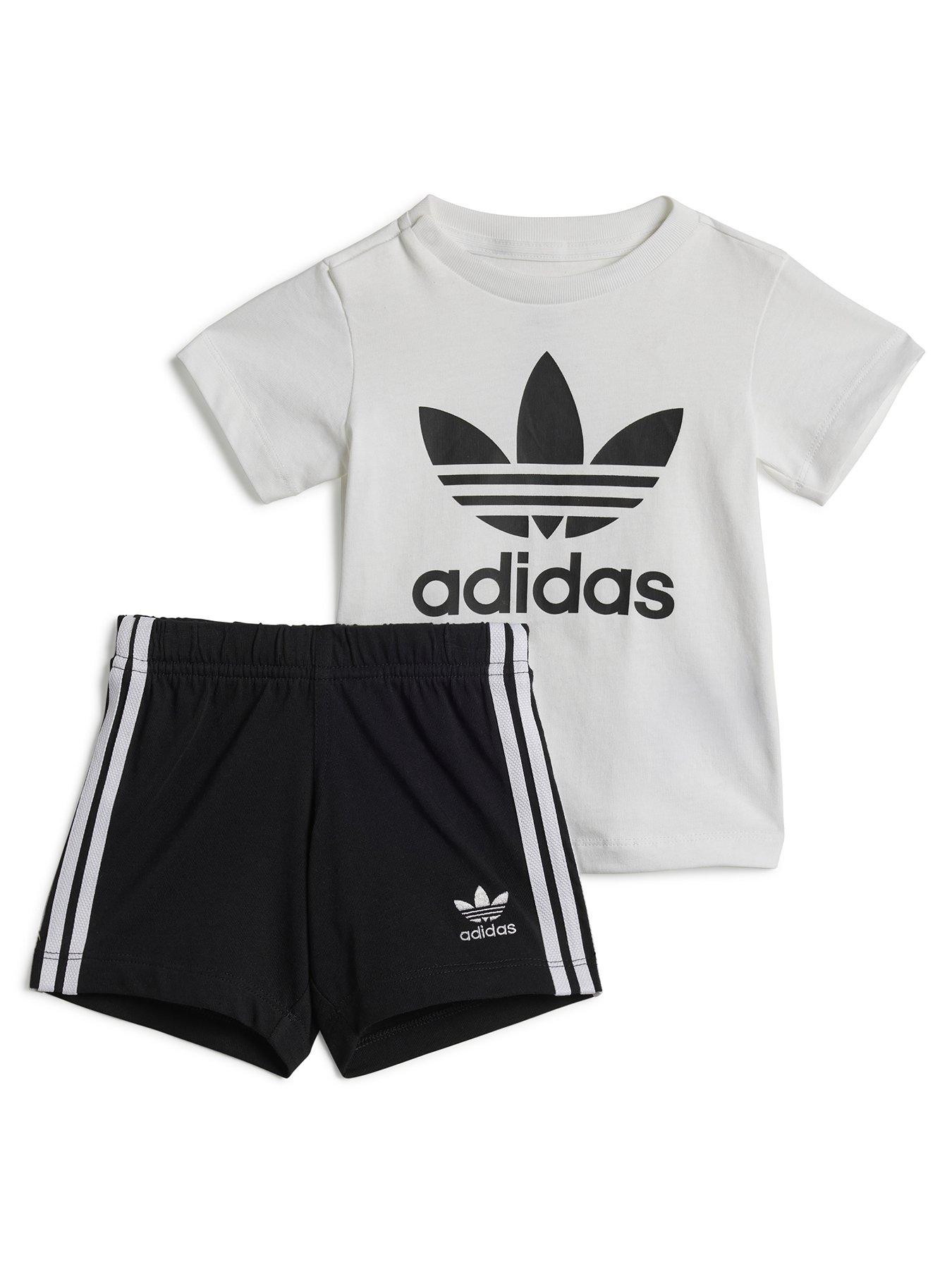 adidas-originals-infant-unisex-short-tee-set-blackwhtie