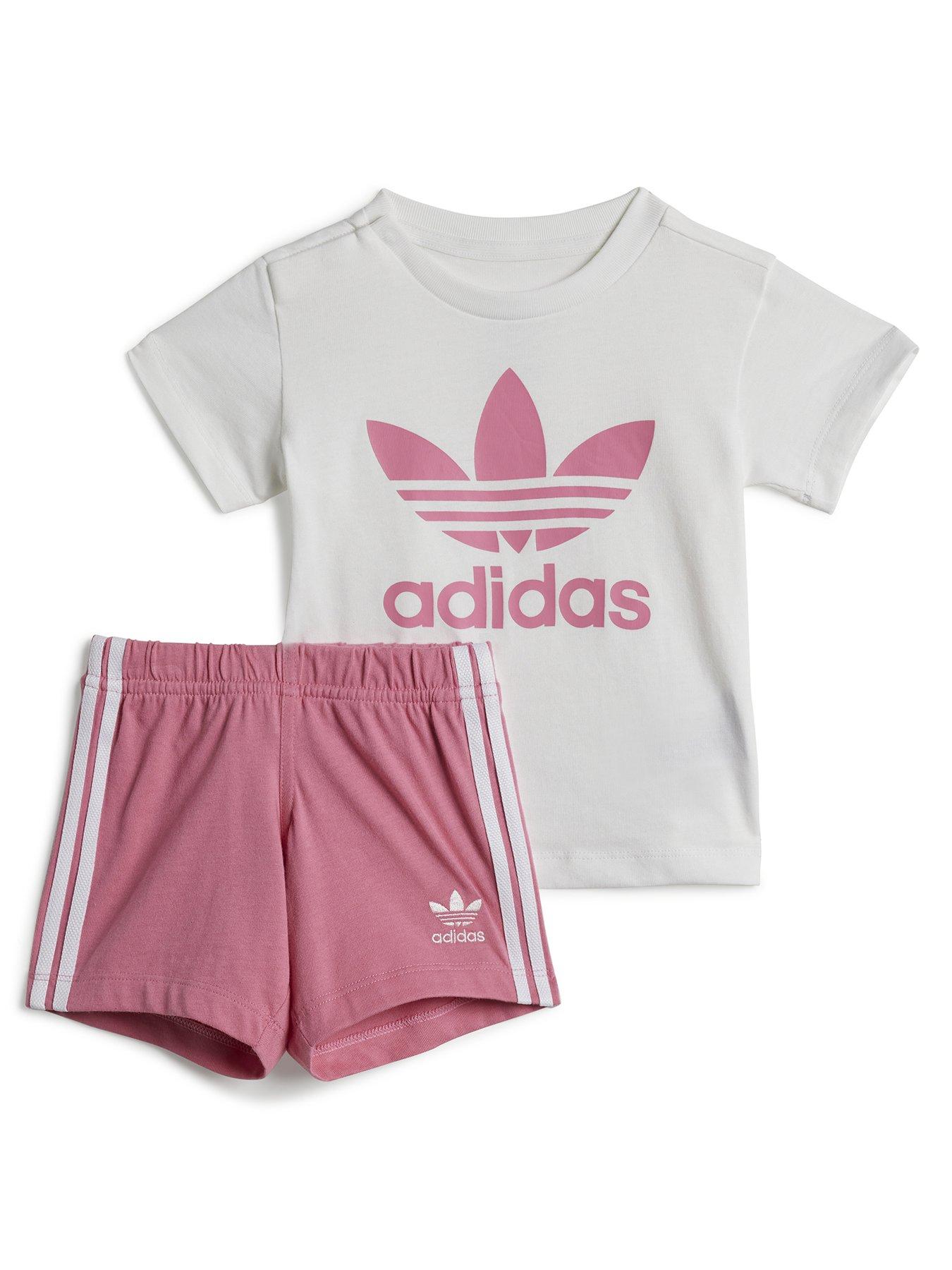 adidas-originals-infant-unisex-short-tee-set-pinkwhite