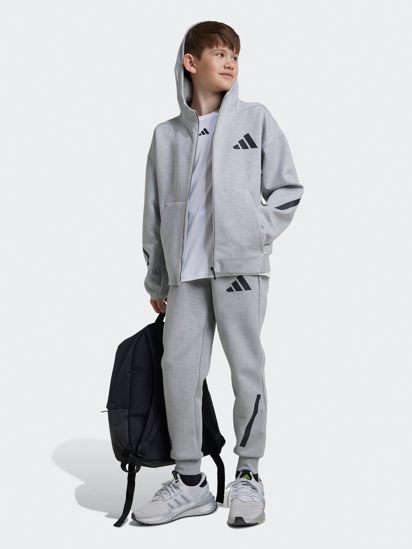 adidas-sportswear-junior-unisex-zne-zull-zip-top-greystillFront