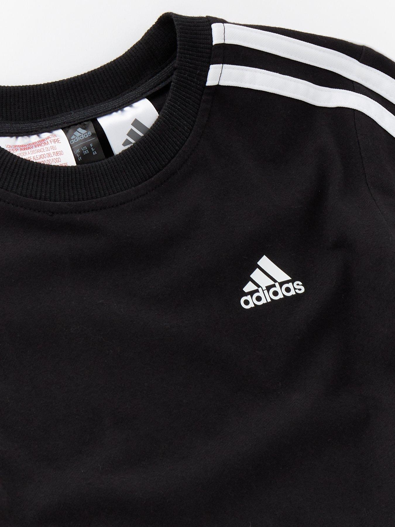 adidas-sportswear-kids-unisex-essentials-3-stripe-t-shirt-blackdetail