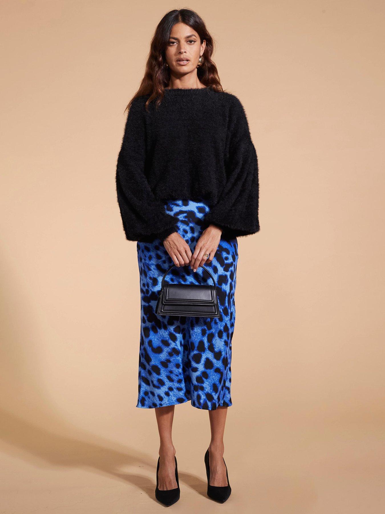 dancing-leopard-leopard-printed-midi-skirt-blue