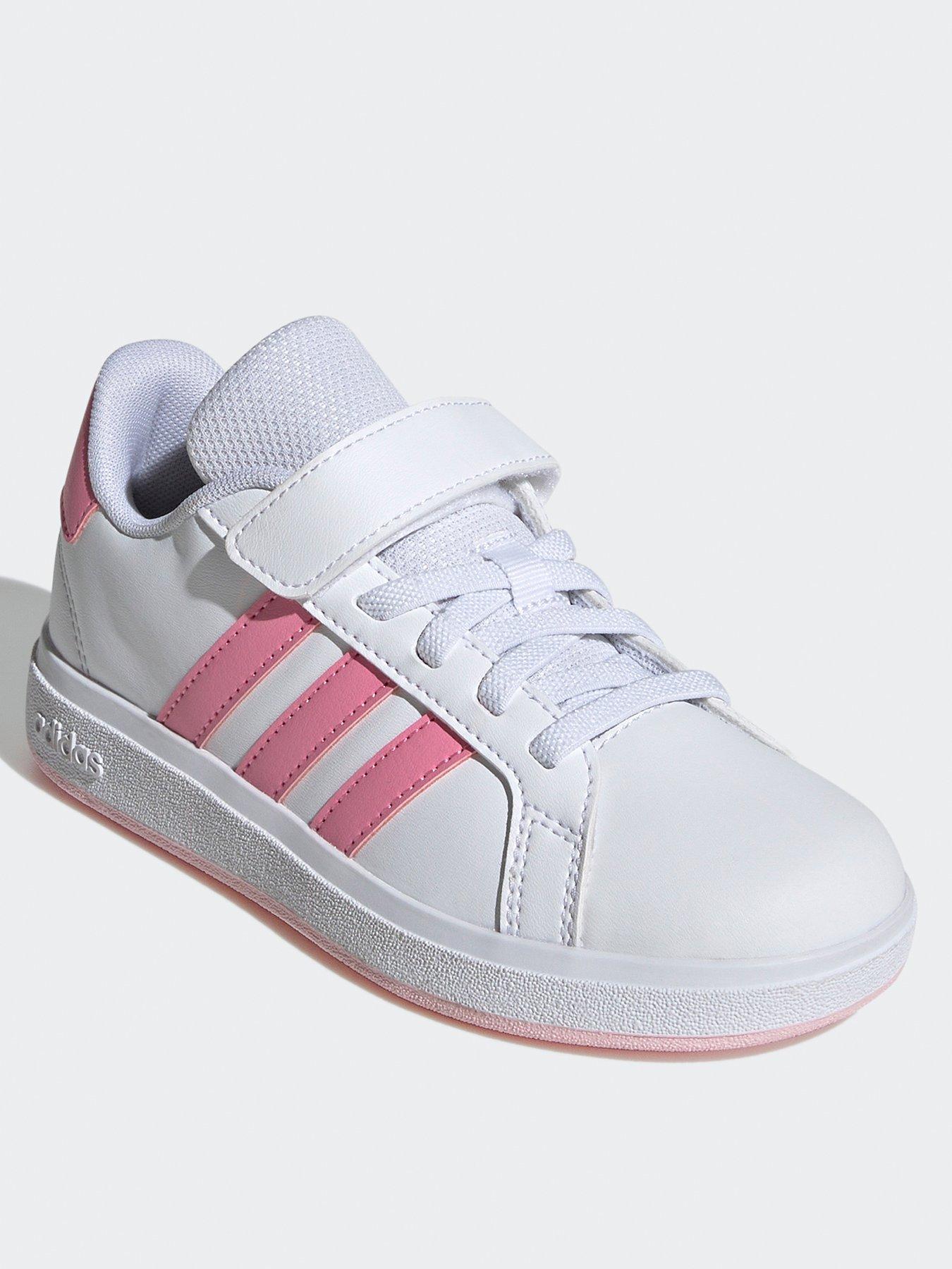 adidas-sportswear-kids-grand-court-20-elasticated-trainers-whitepinkstillFront