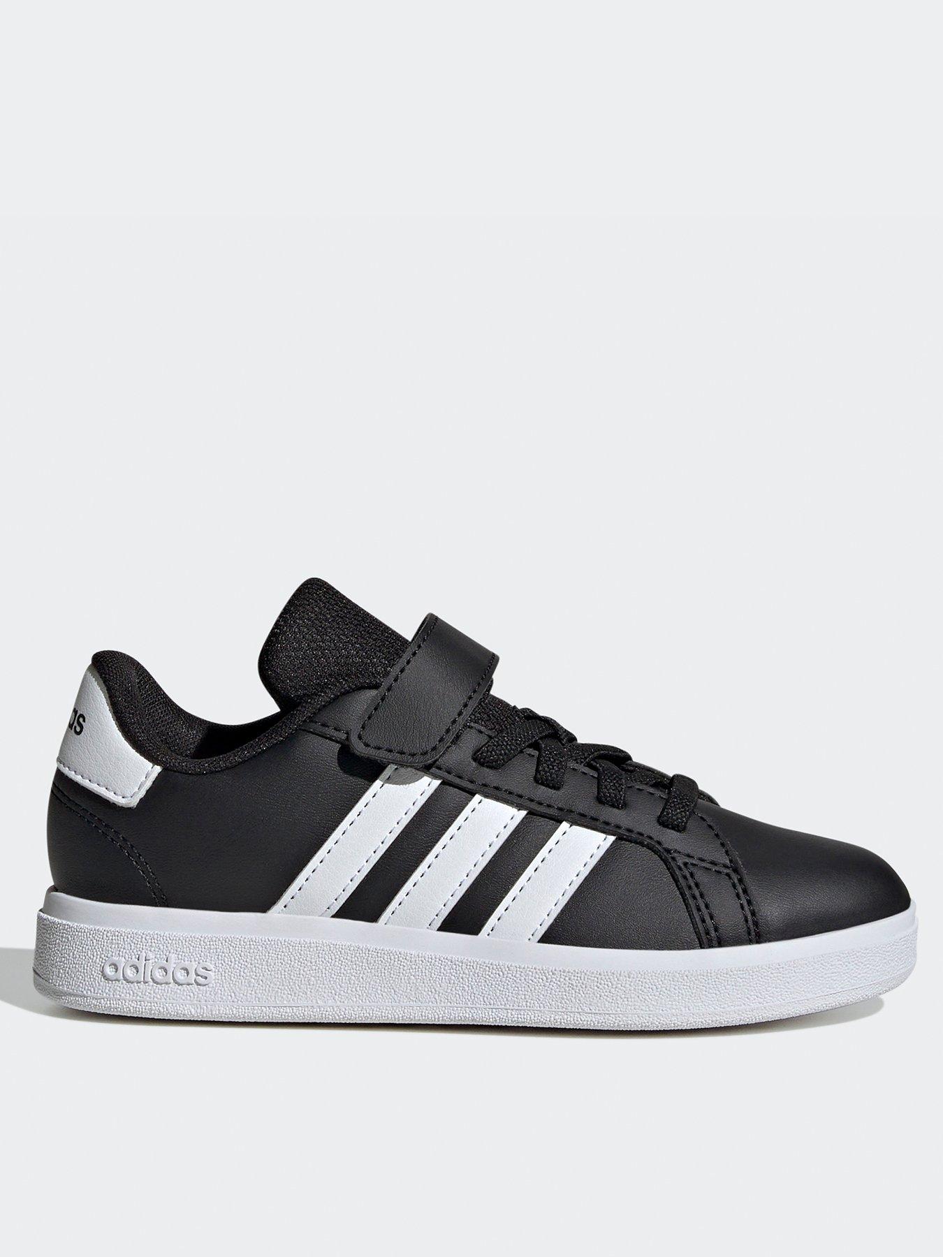 adidas-sportswear-kids-grand-court-20-elasticated-trainers-blackwhitefront