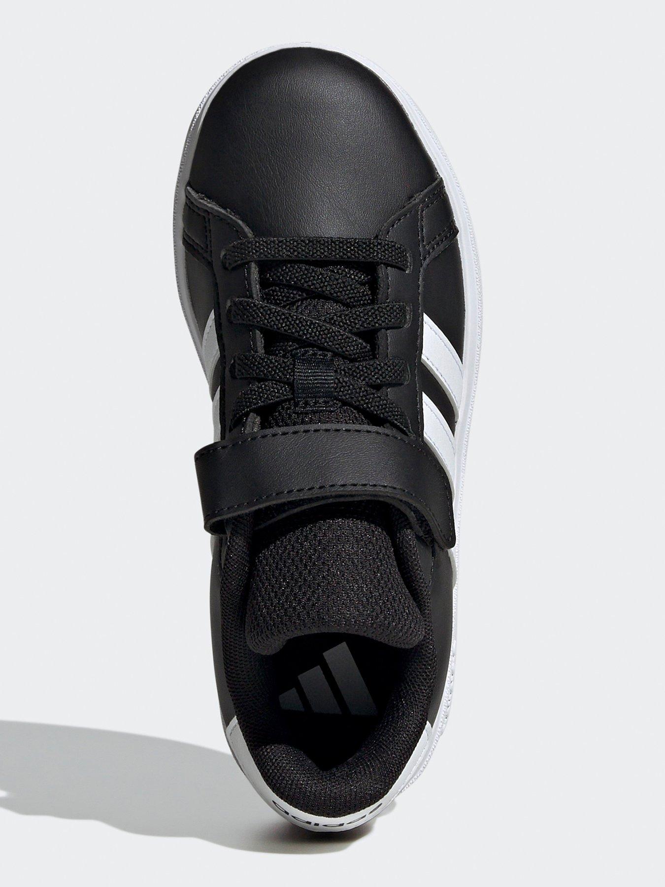 adidas-sportswear-kids-grand-court-20-elasticated-trainers-blackwhiteoutfit