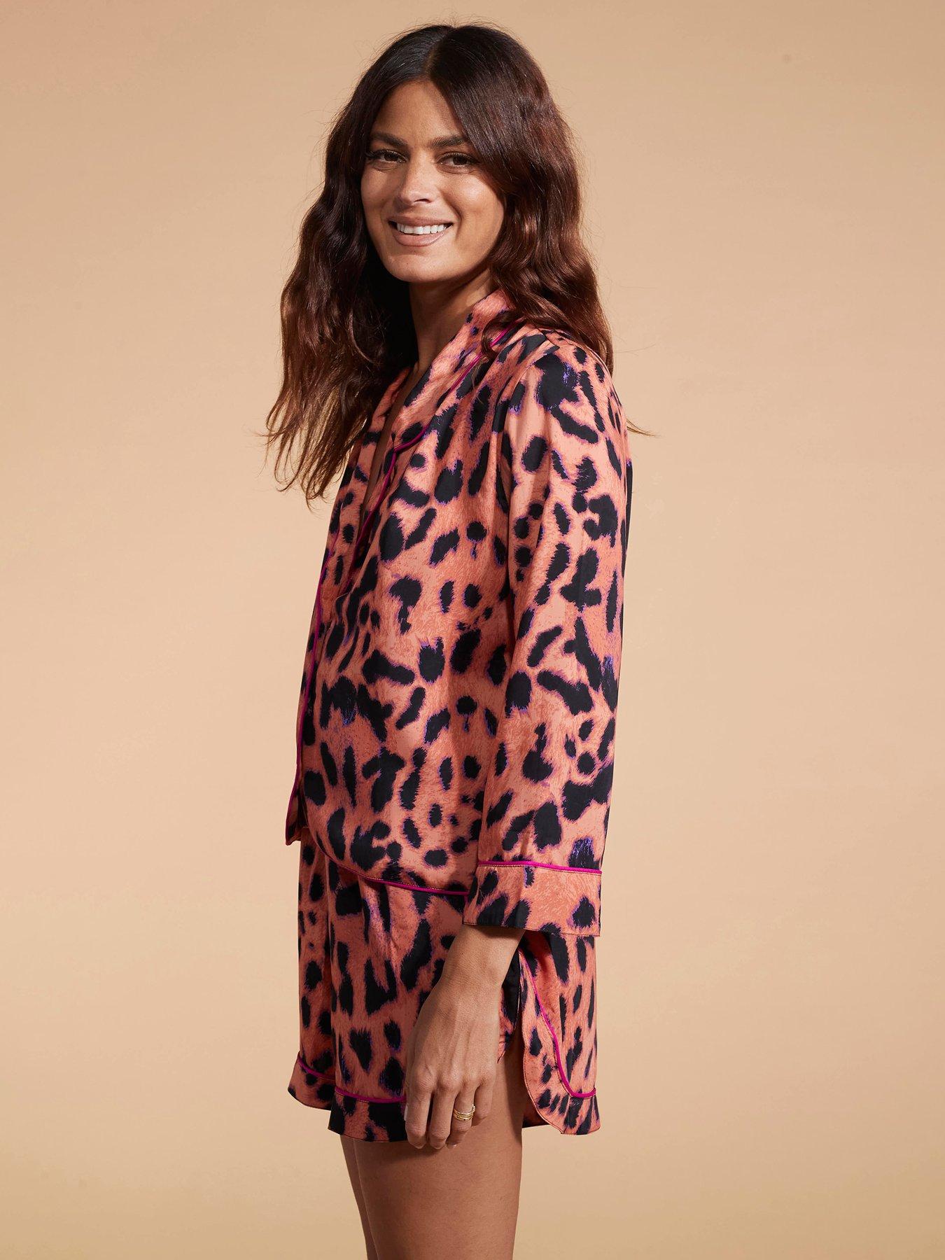 dancing-leopard-leopard-print-shirt-and-short-pj-set-multiback