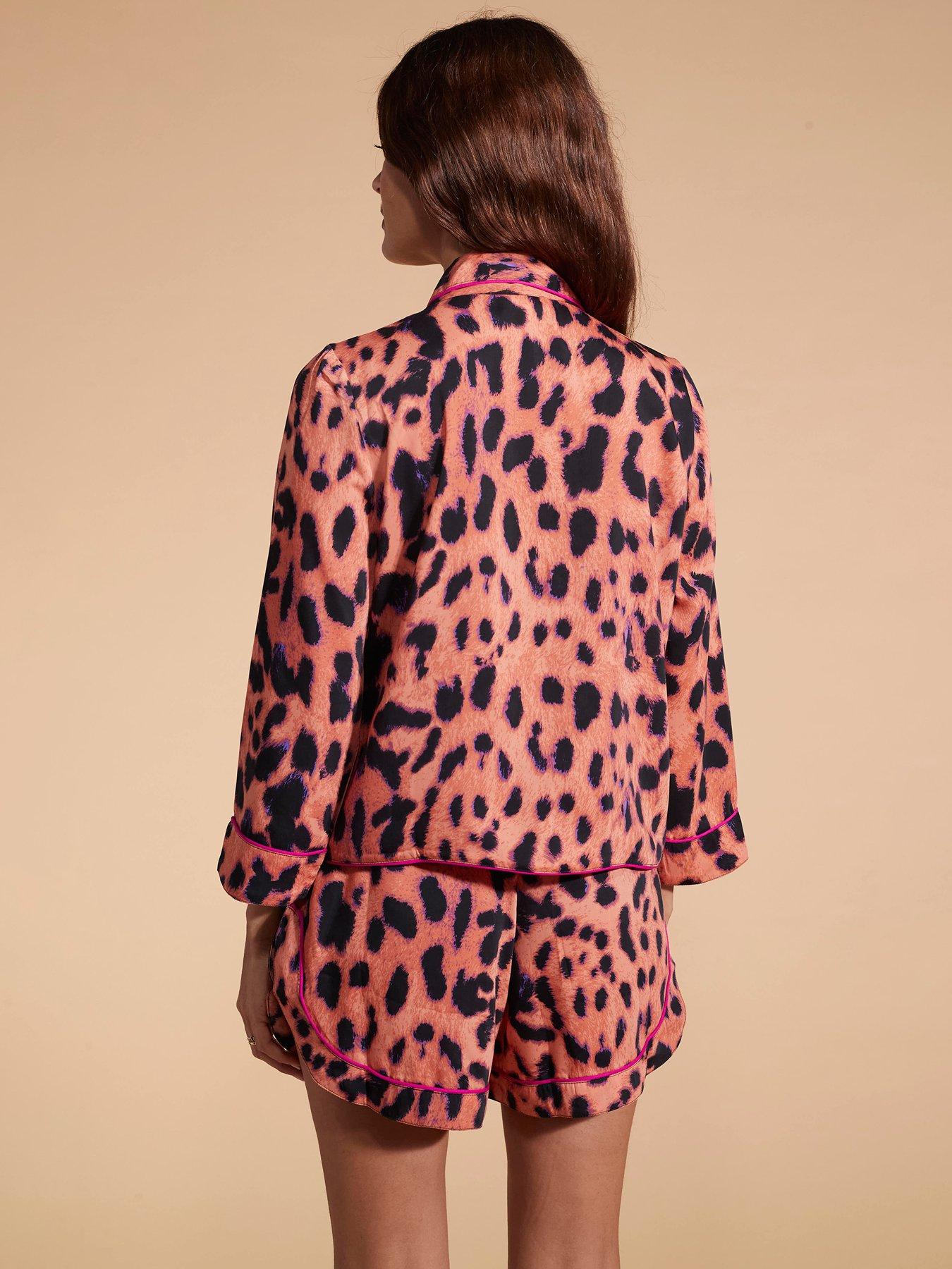 dancing-leopard-leopard-print-shirt-and-short-pj-set-multidetail