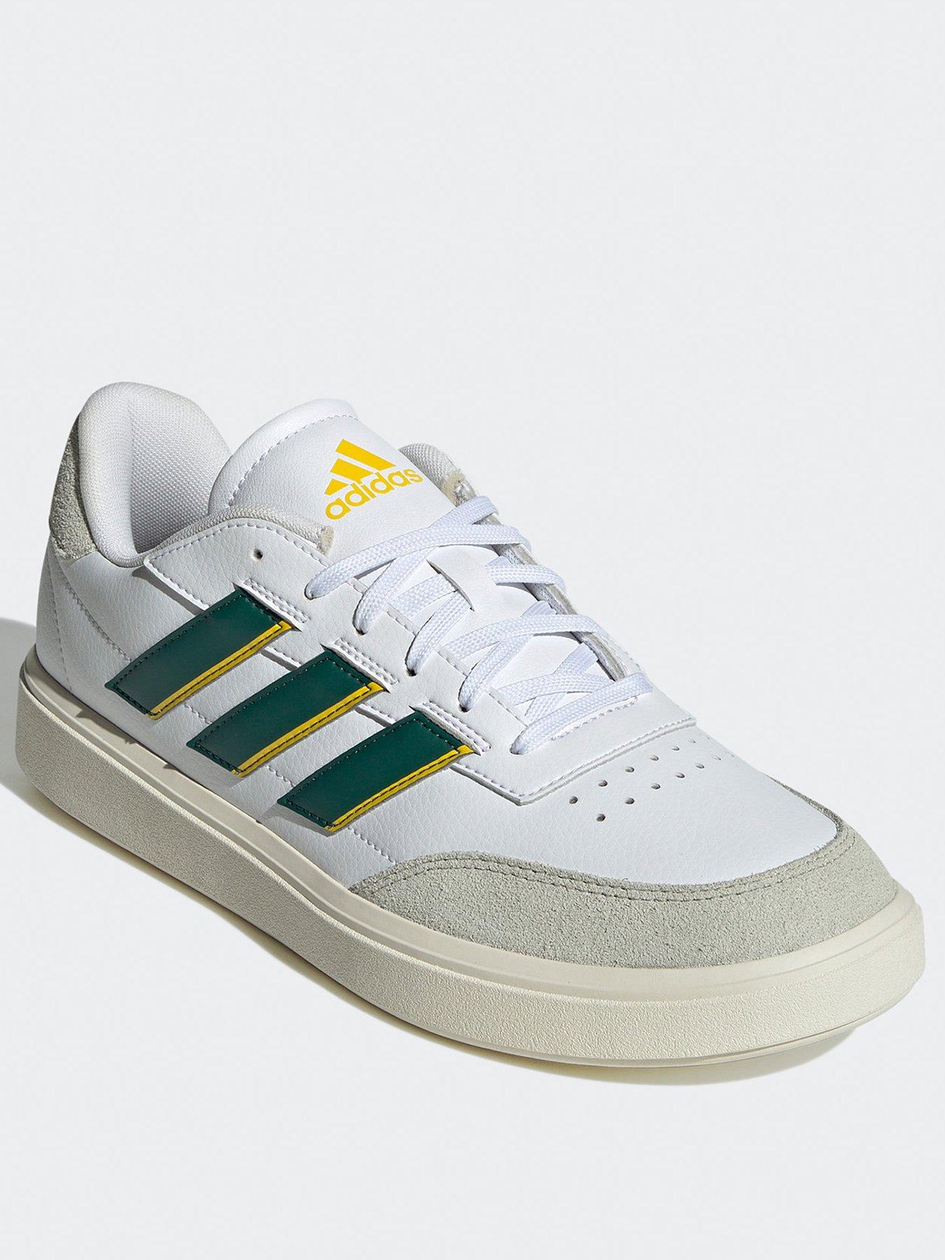 adidas-sportswear-mens-courtblock-trainers-whitegreenstillFront