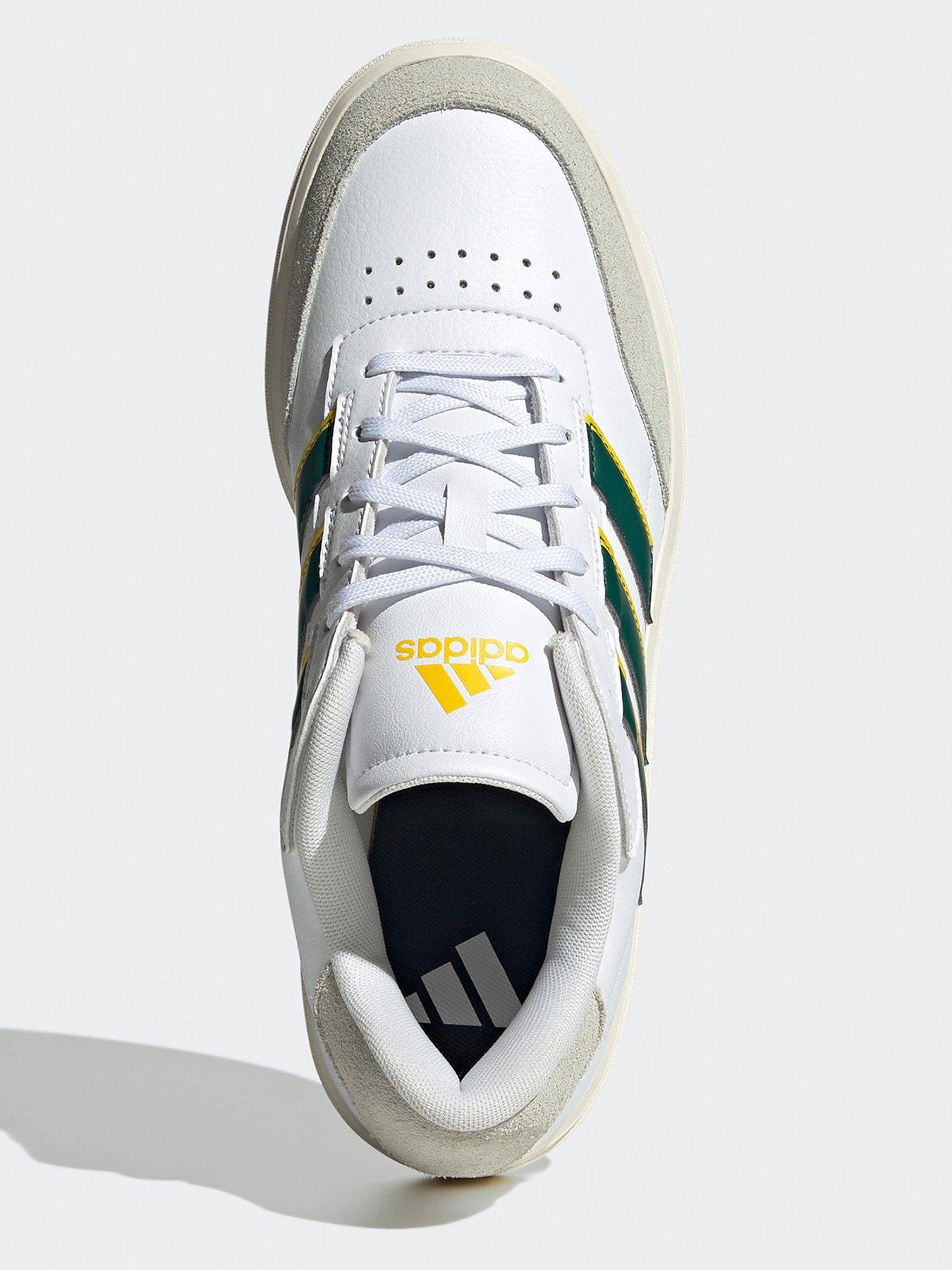 adidas-sportswear-mens-courtblock-trainers-whitegreenoutfit