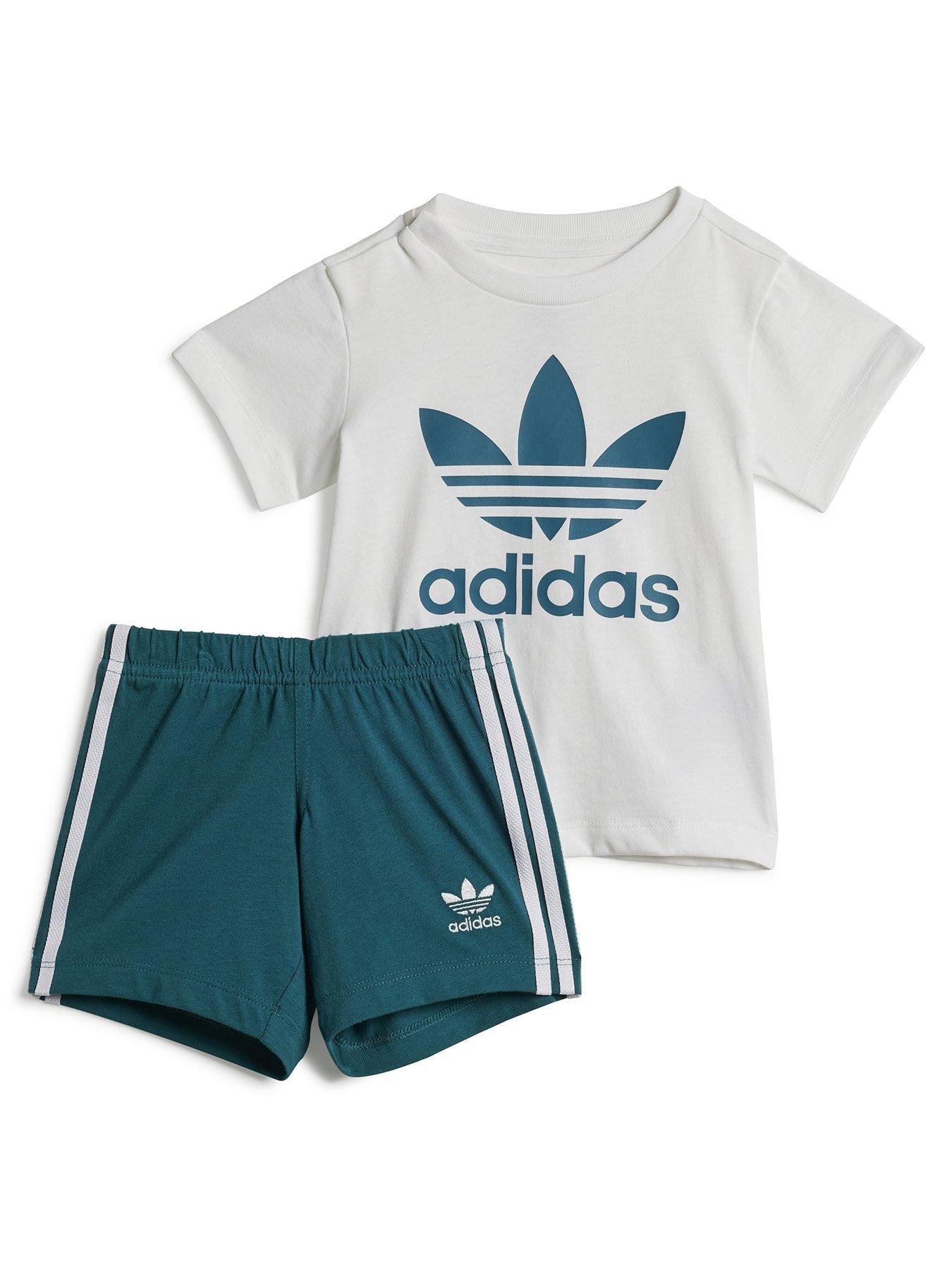 adidas-originals-infant-unisex-short-tee-set-greenwhite