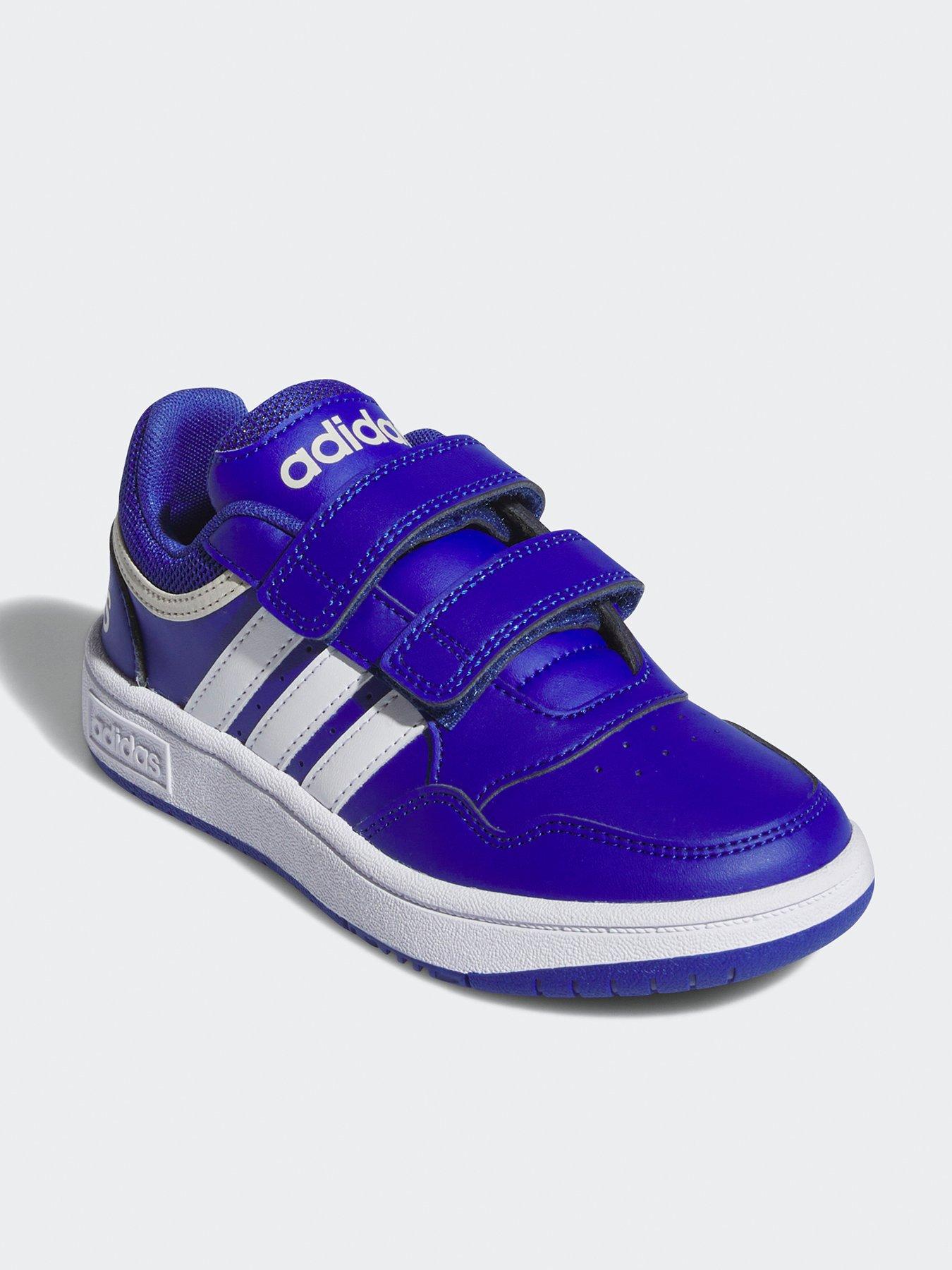 adidas-sportswear-kids-hoops-30-velcro-trainers-bluewhitestillFront