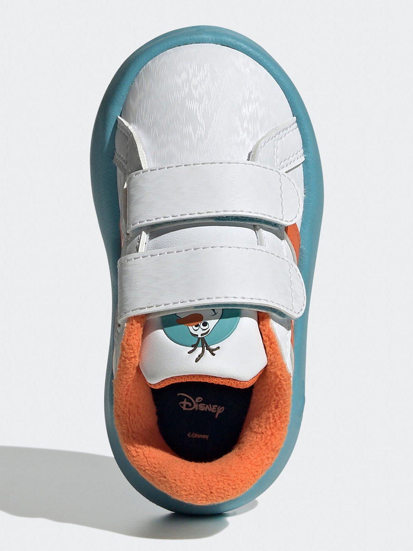 adidas-sportswear-infant-grand-court-olaf-velcro-trainers-whiteorangeoutfit