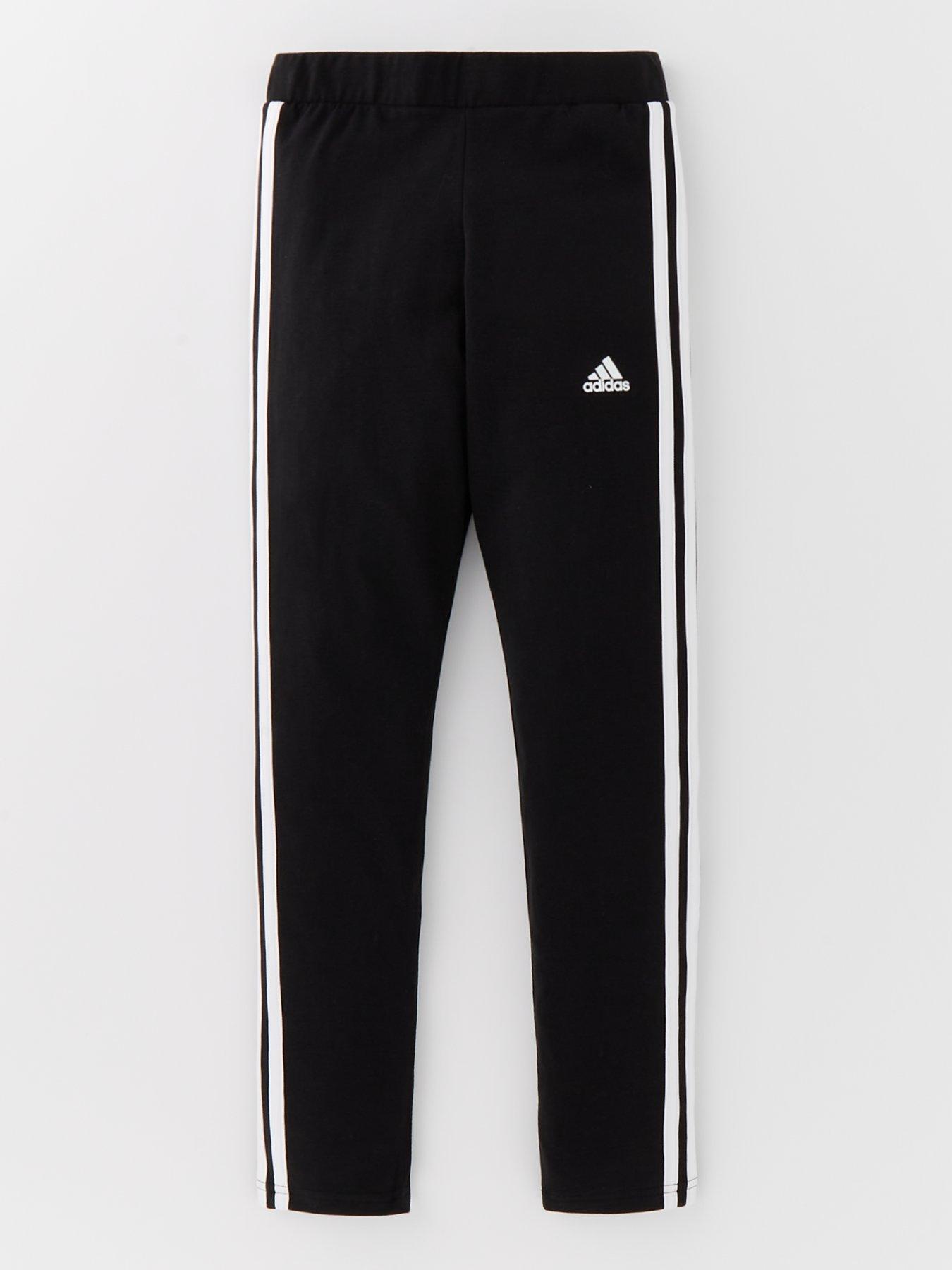 adidas-sportswear-junior-girls-essentials-3-stripe-tights-blackfront