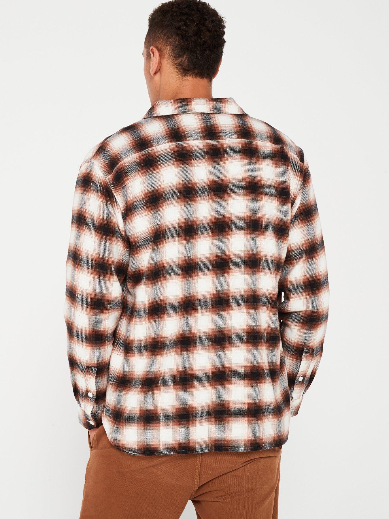 levis-levis-button-down-long-sleeve-check-shirt-brownstillFront