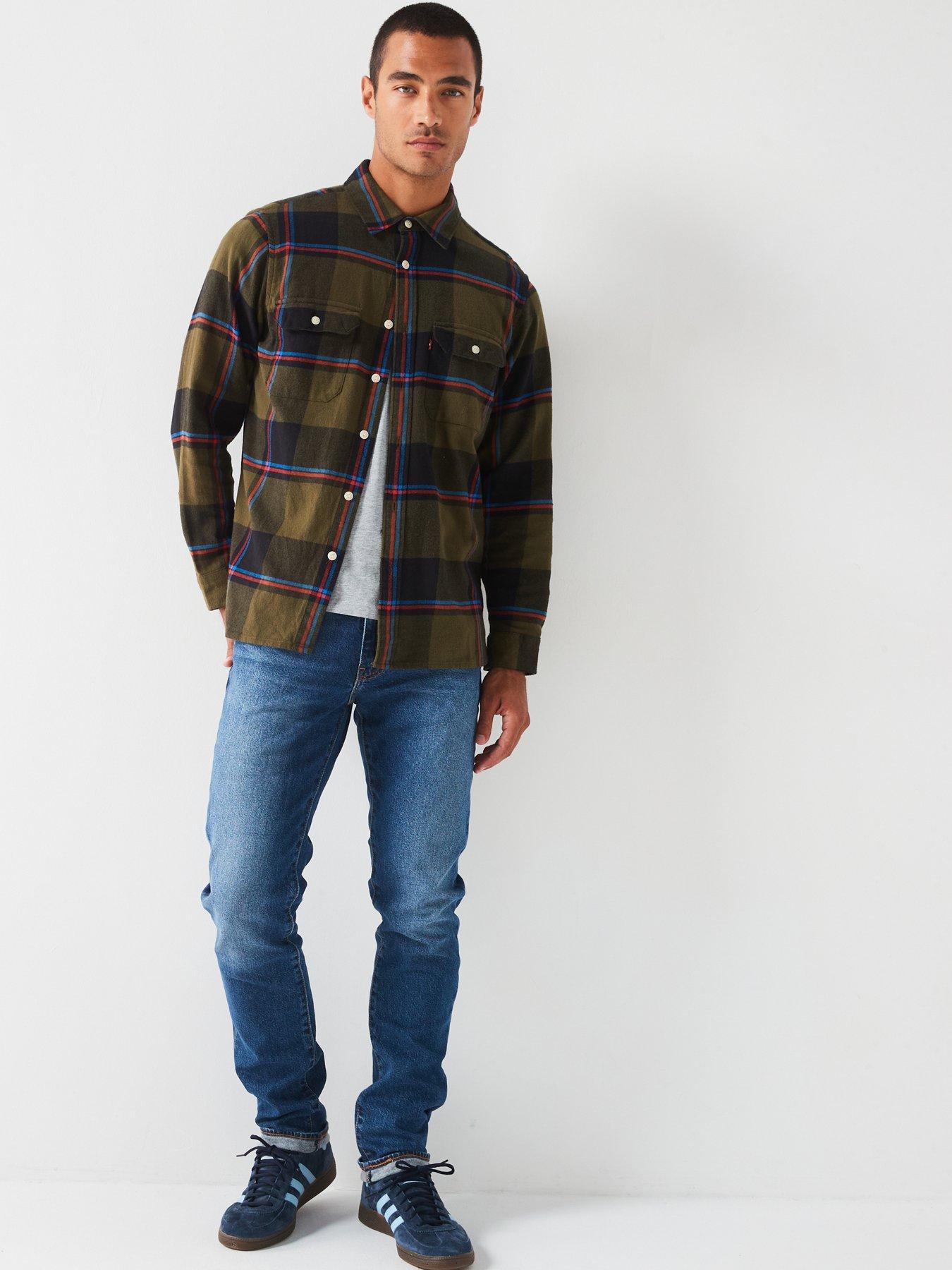 levis-levis-button-down-long-sleeve-check-shirt-greenback