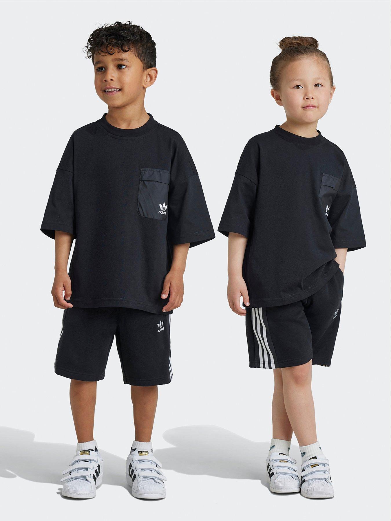 adidas-originals-unisex-kids-short-tee-set-black