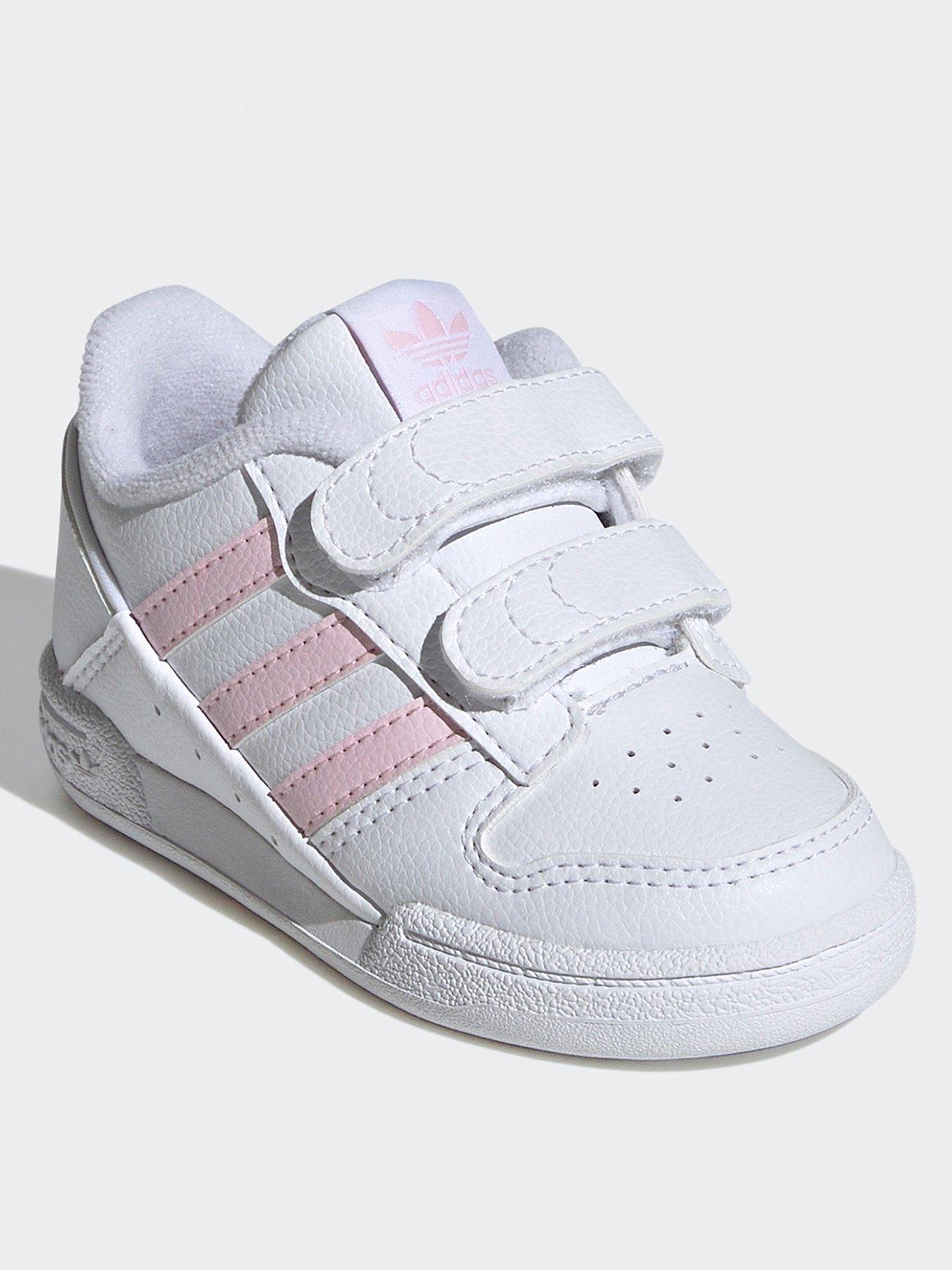 adidas-originals-unisex-infant-team-court-2-velcro-trainers-whitepinkstillFront