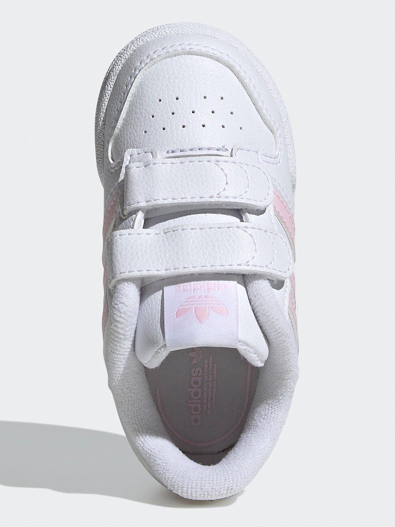 adidas-originals-unisex-infant-team-court-2-velcro-trainers-whitepinkoutfit