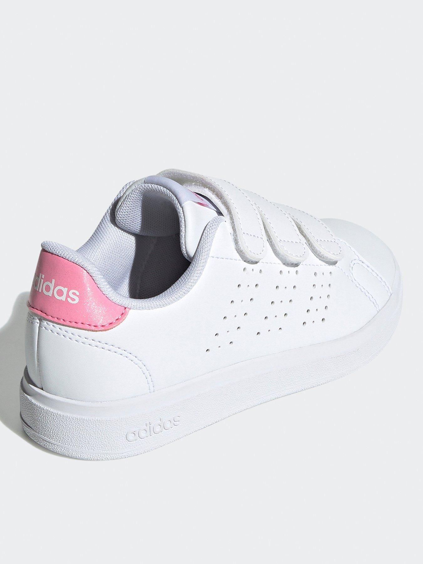 adidas-sportswear-kids-advantage-base-20-velcro-trainers-whitepinkback