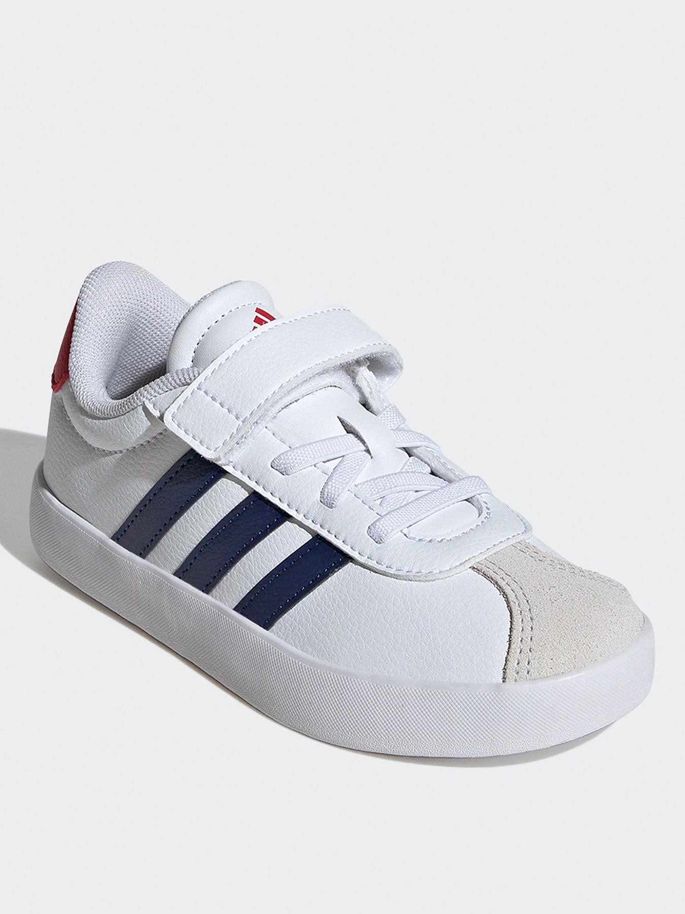 adidas-sportswear-kids-vl-court-30-elasticated-trainers-whitebluestillFront