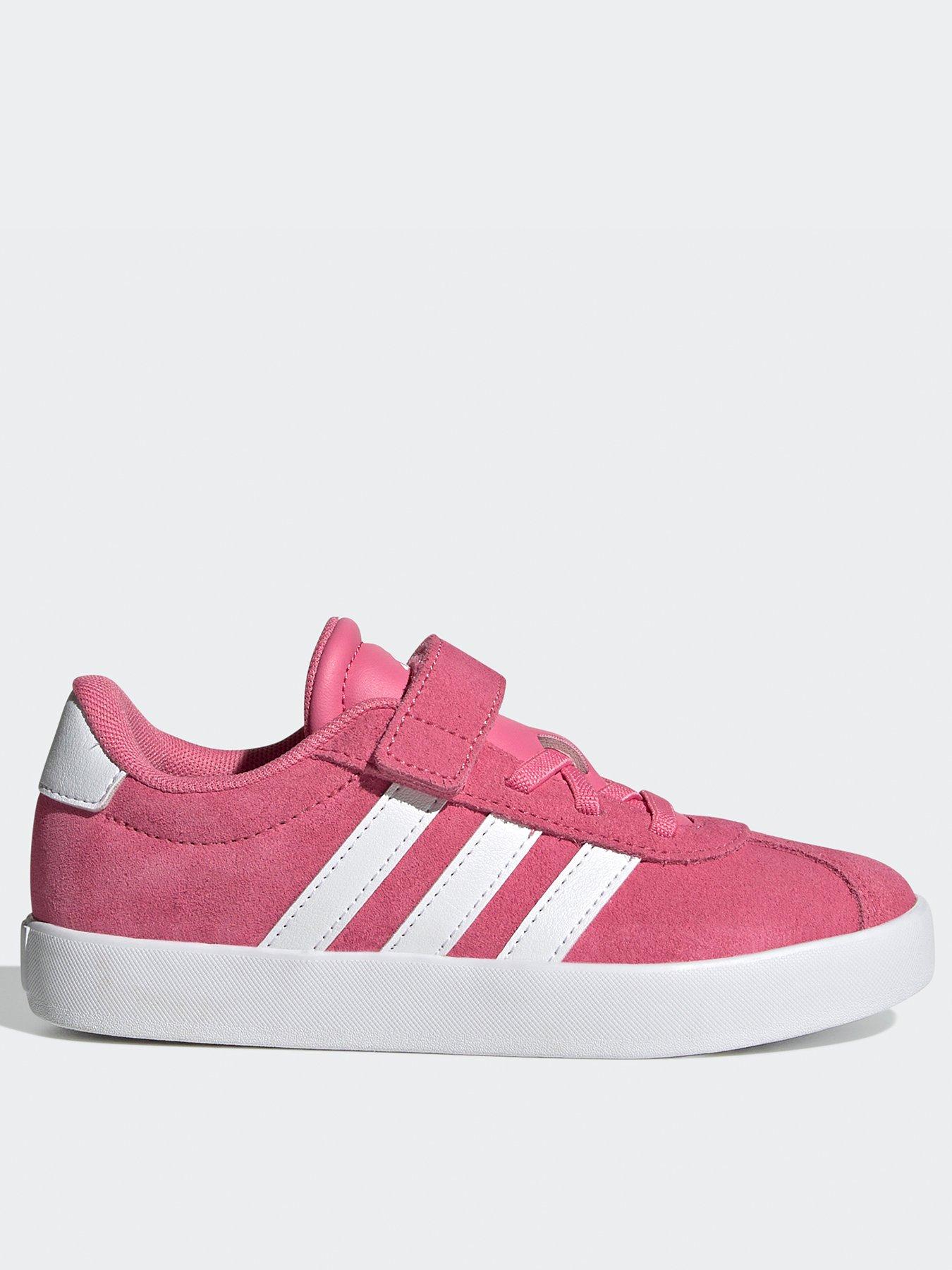 adidas-sportswear-kids-vl-court-30-elasticated-trainers-pinkwhitefront