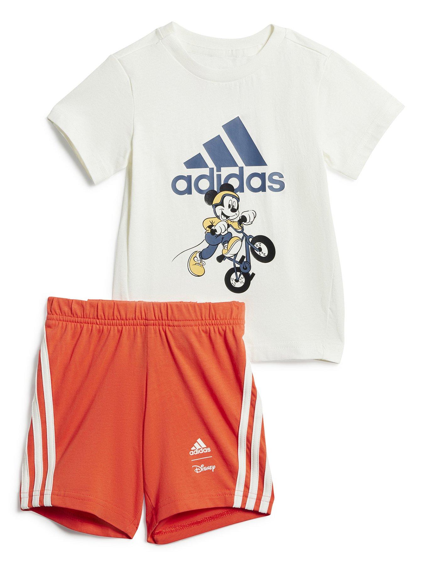 adidas-sportswear-infant-unisex-mickey-mouse-t-shirt-and-short-set-whitered