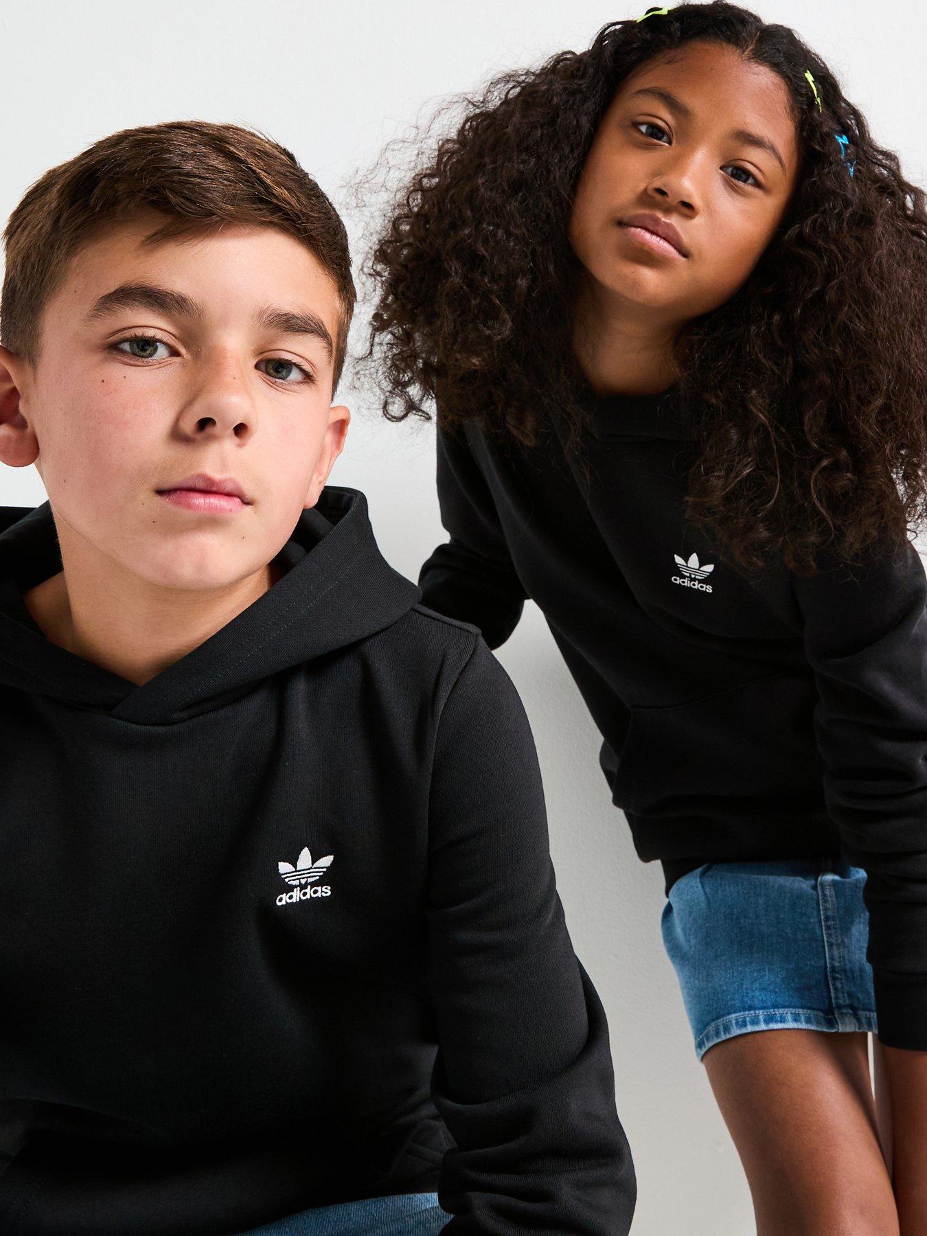 adidas Originals Older Unisex Overhead Hoodie - Black