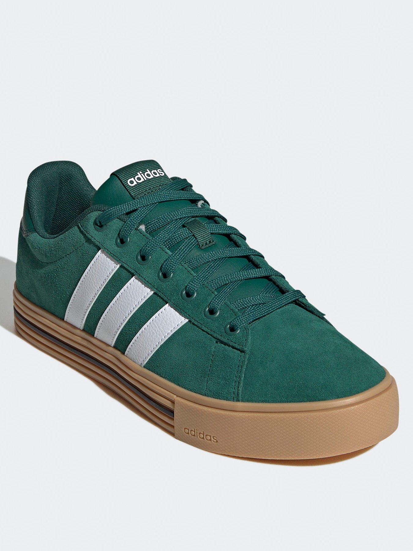 adidas-sportswear-mens-suede-daily-40-trainers-greenstillFront