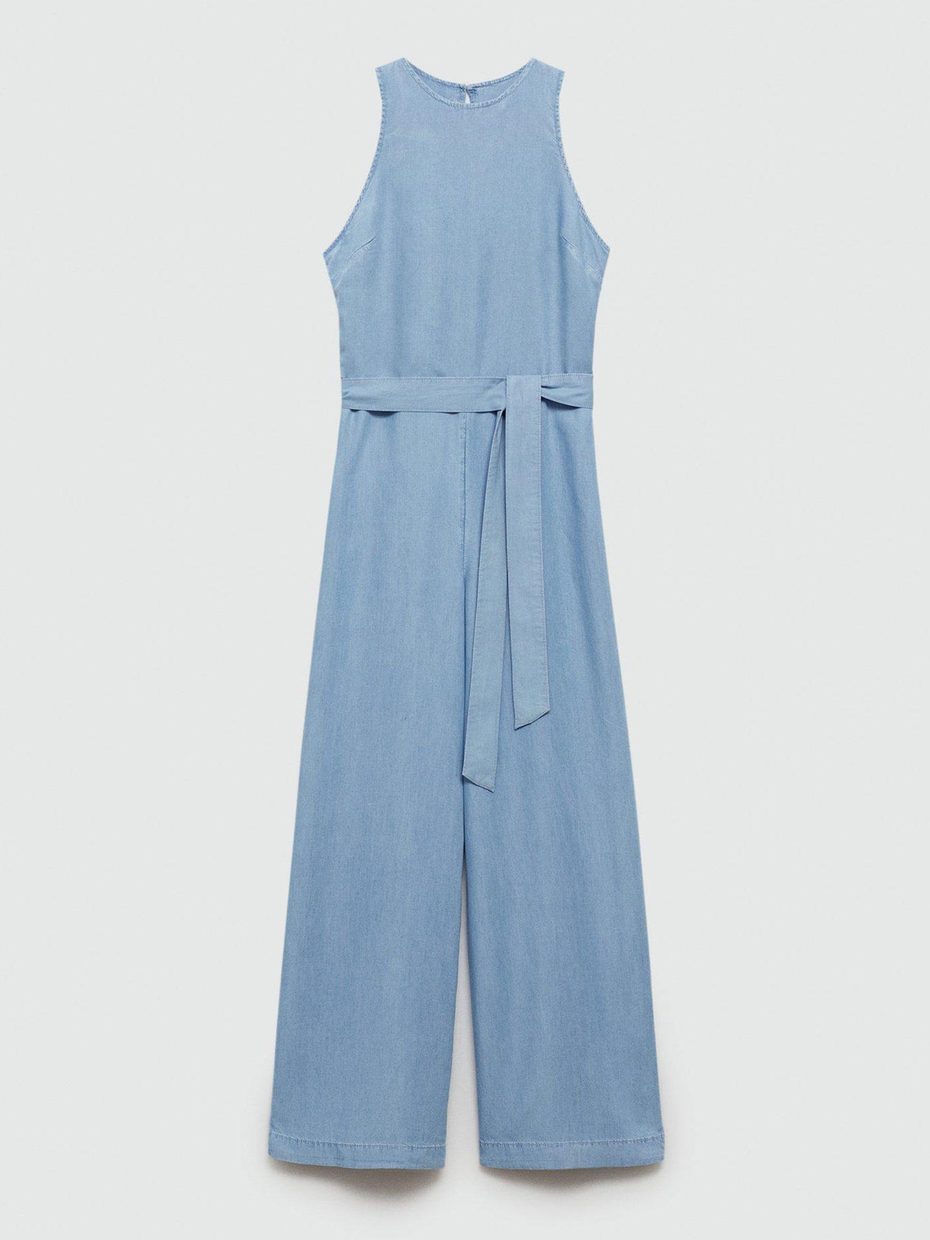 mango-blue-tie-waist-jumpsuitoutfit