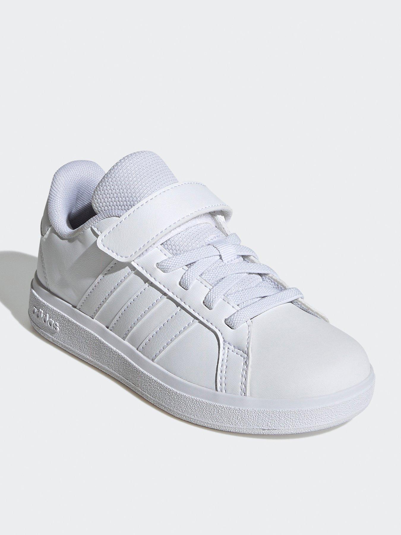 Image 2 of 7 of adidas Sportswear Kid's Grand Court 2.0 Elasticated Trainers  - White
