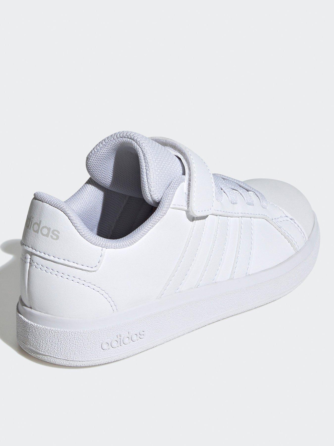 Image 3 of 7 of adidas Sportswear Kid's Grand Court 2.0 Elasticated Trainers  - White