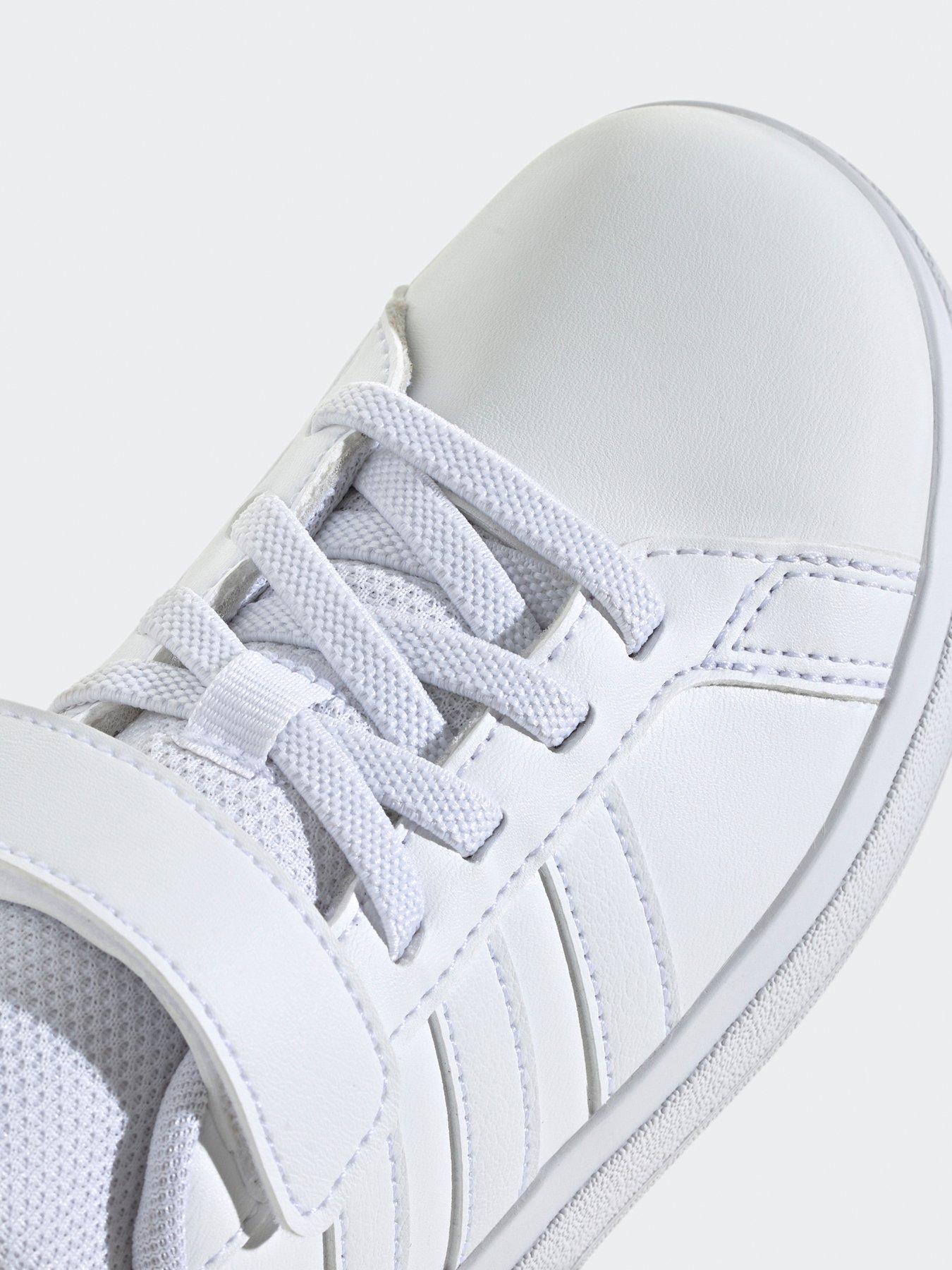Image 7 of 7 of adidas Sportswear Kid's Grand Court 2.0 Elasticated Trainers  - White