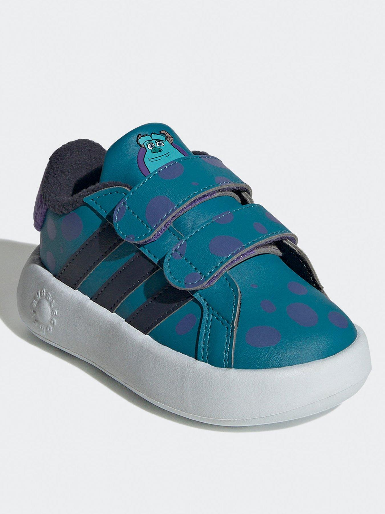 adidas-sportswear-infant-grand-court-sulley-velcro-trainers-bluestillFront