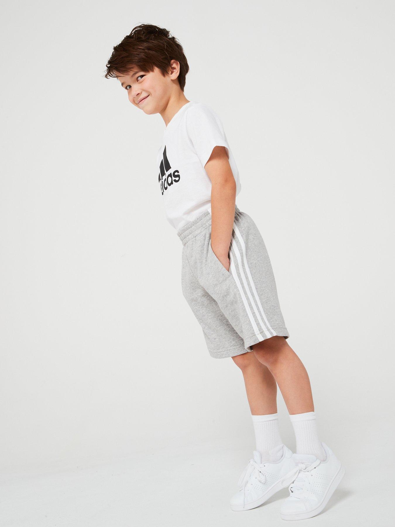 adidas-sportswear-kids-unisex-essentials-3-stripe-shorts-greyback