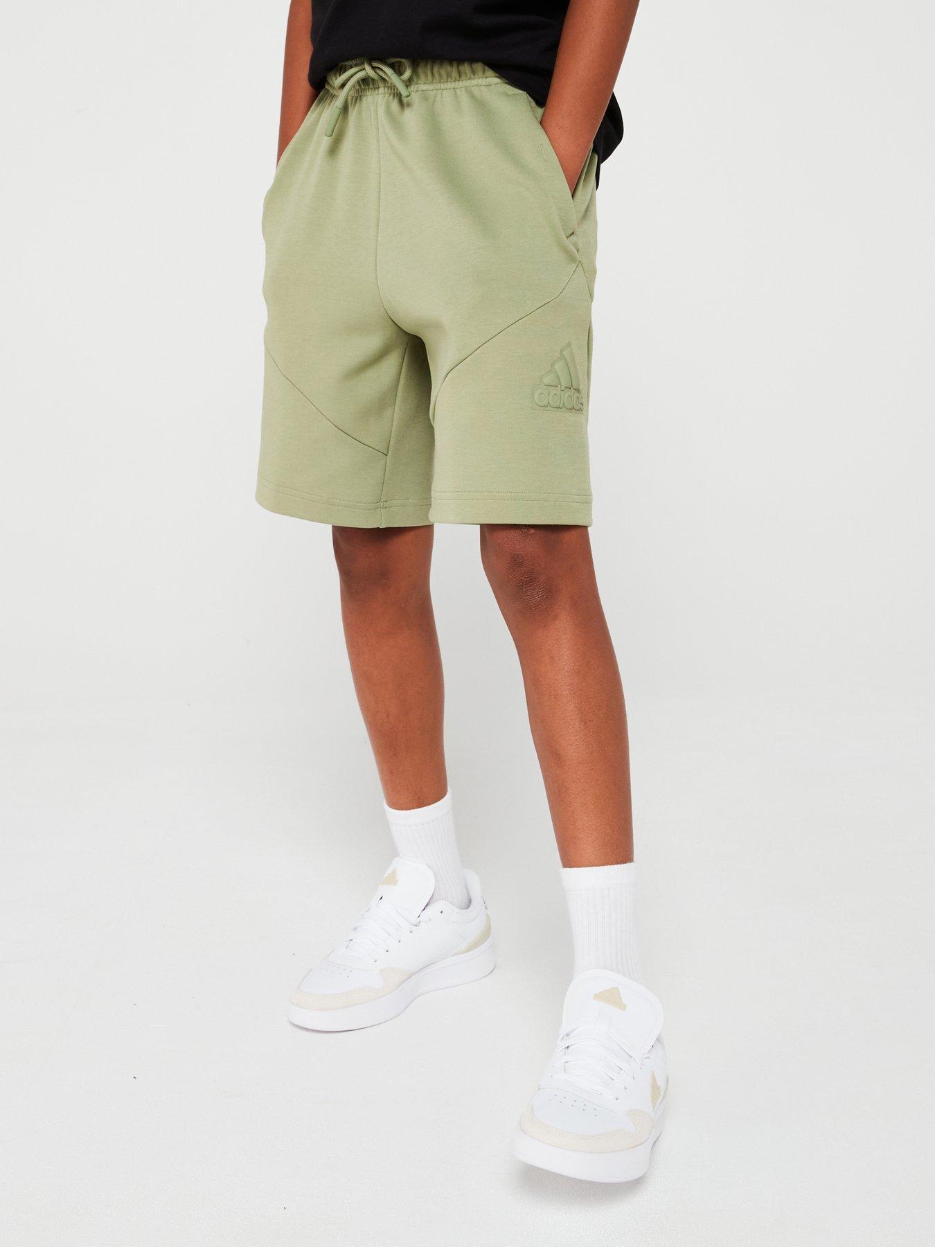 adidas-sportswear-junior-boys-future-icons-fleece-shorts-green