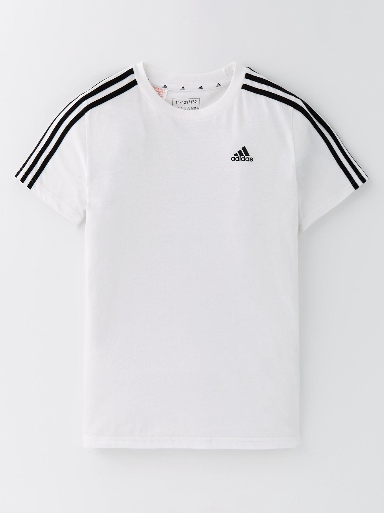 adidas-sportswear-junior-boys-essentials-3-stripe-t-shirt-whitefront