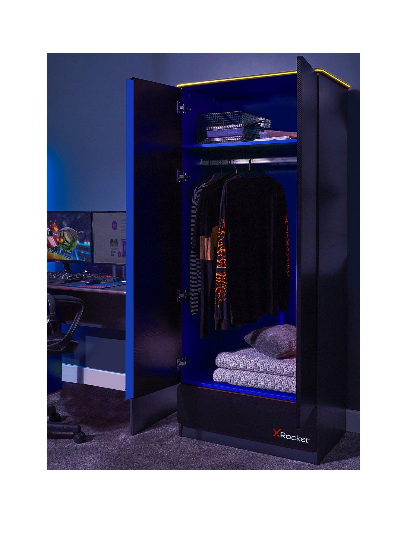 x-rocker-carbon-tek-2-door-wardrobe-with-neo-fibre-led-lightingstillFront