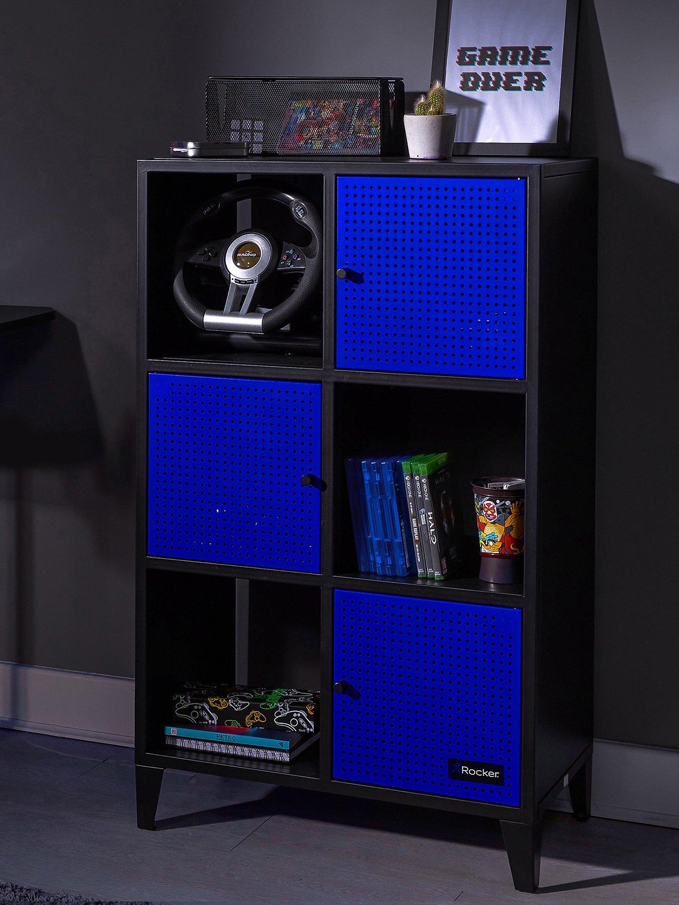 Image of X Rocker Mesh-tek Tall 6 Cube Storage and Display Unit