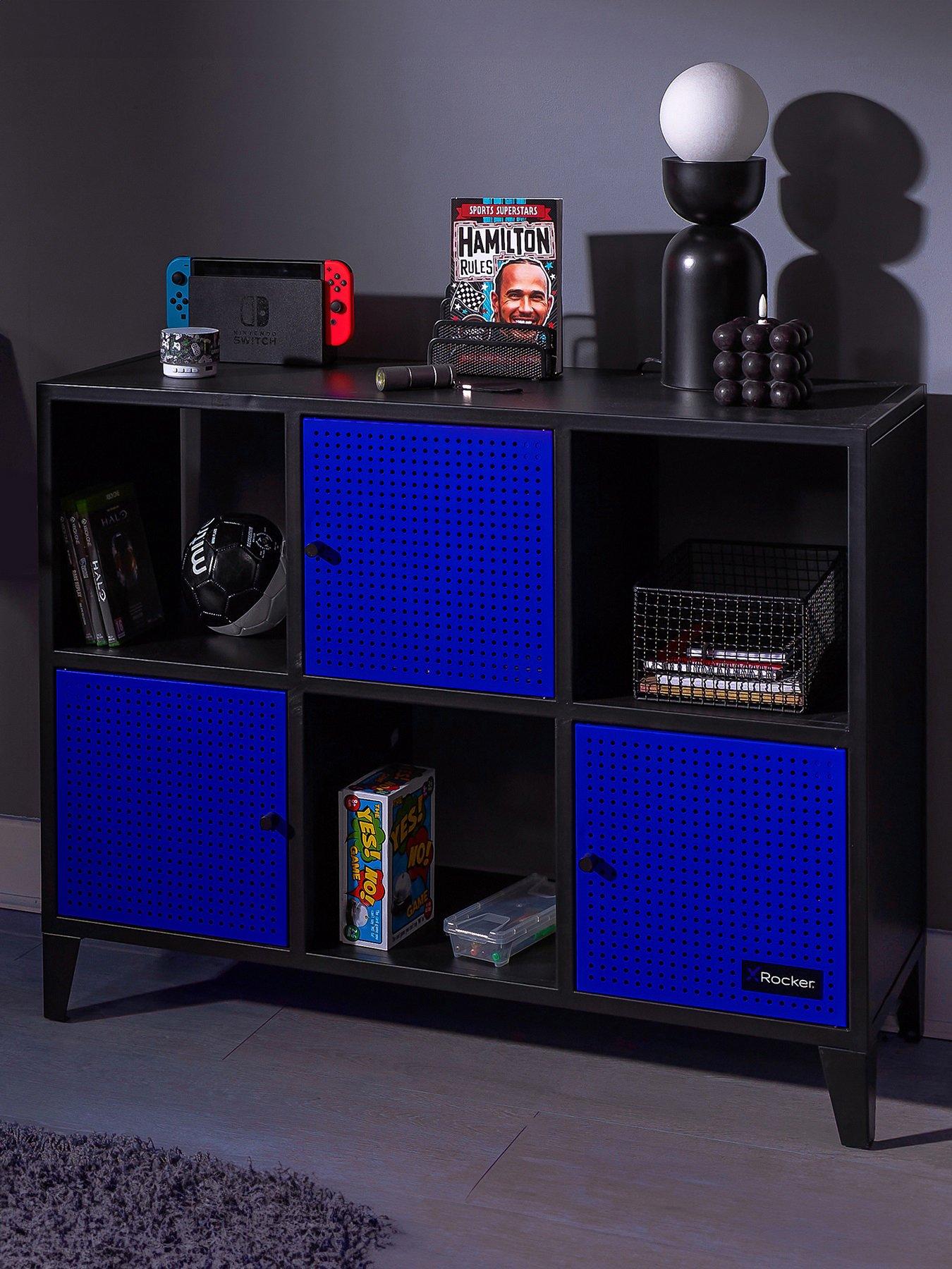 Image of X Rocker Mesh-tek Wide 6 Cube Storage and Display Unit