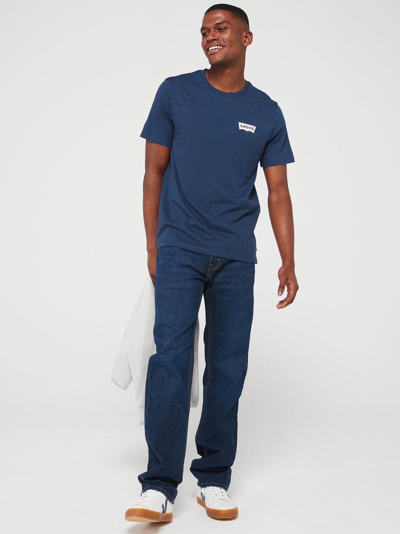Image 3 of 5 of Levi's 505 Regular Straight Fit Jeans - Nail Loop Knot - Dark Blue
