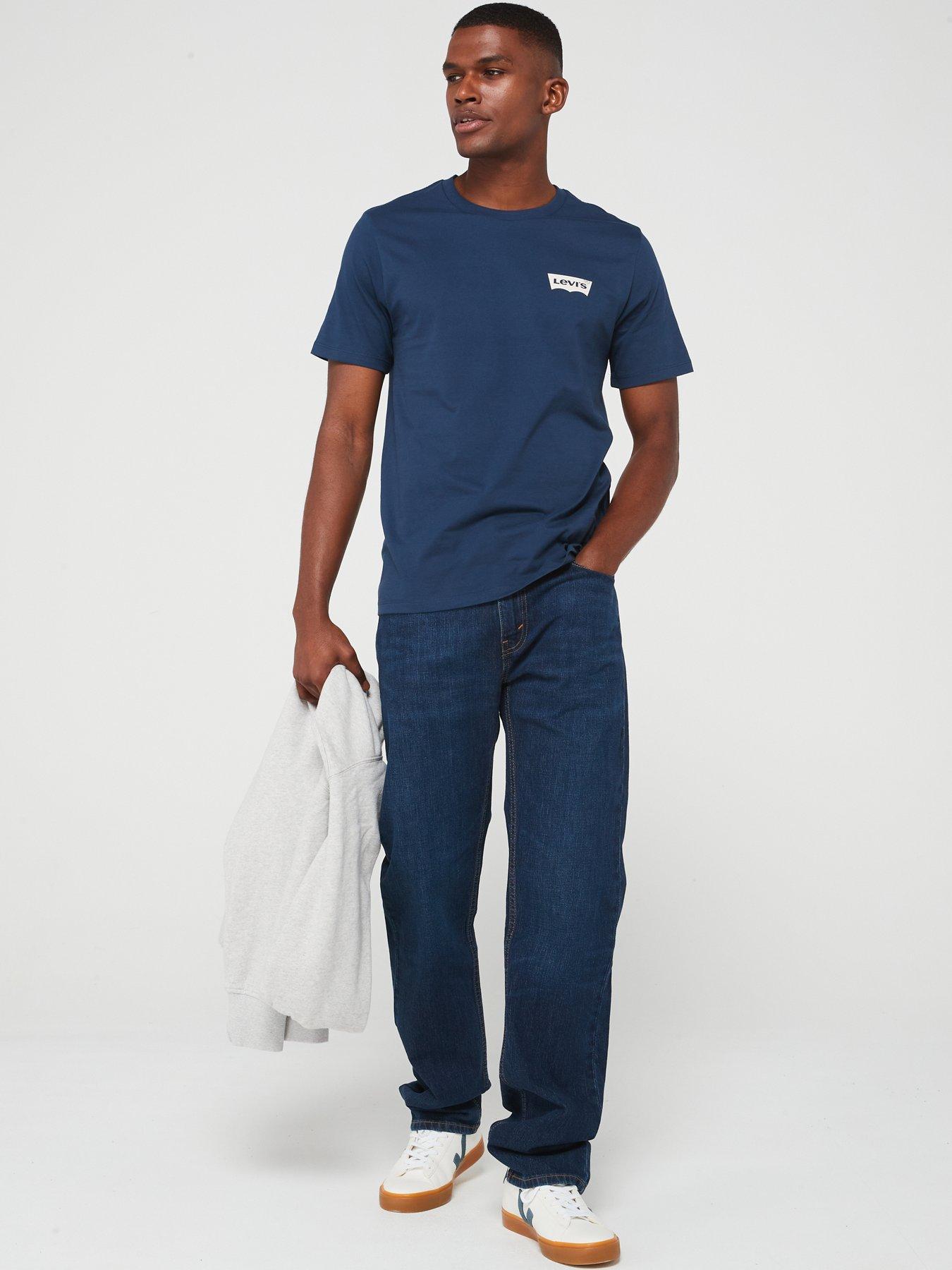 Image 5 of 5 of Levi's 505 Regular Straight Fit Jeans - Nail Loop Knot - Dark Blue