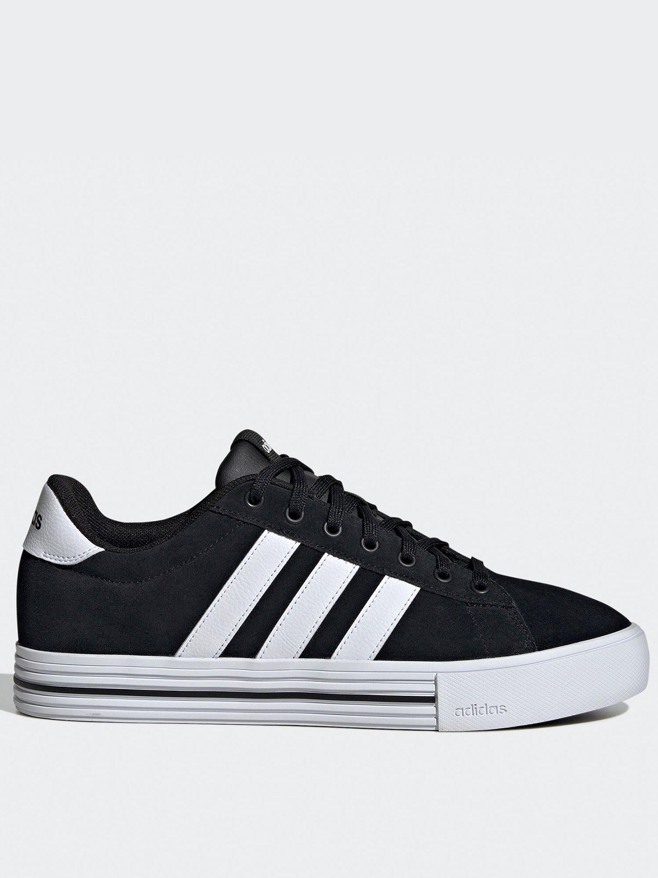 adidas-sportswear-mens-suede-daily-40-trainers-blackwhite