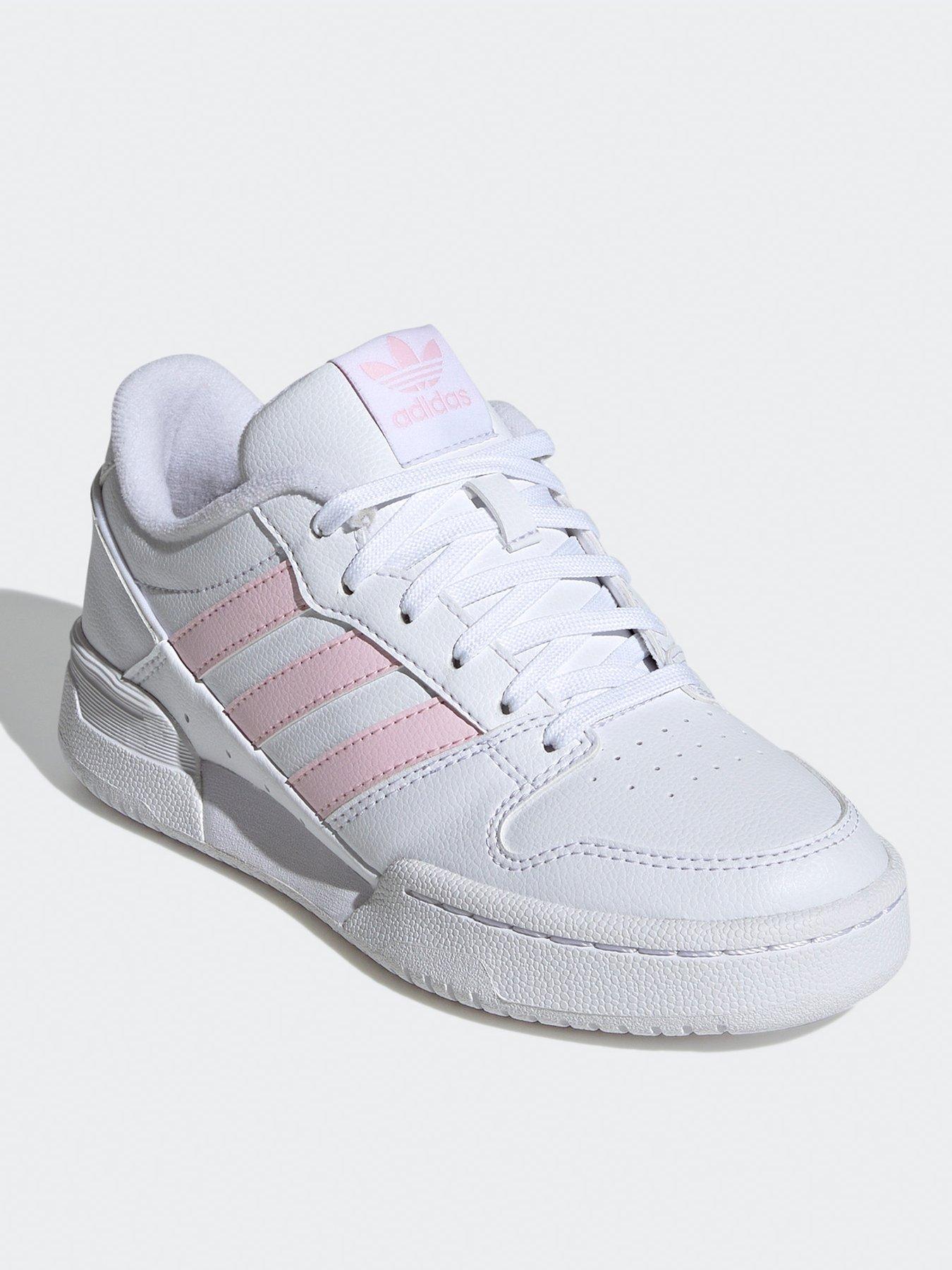 adidas-originals-older-unisex-team-court-2-trainers-whitepink