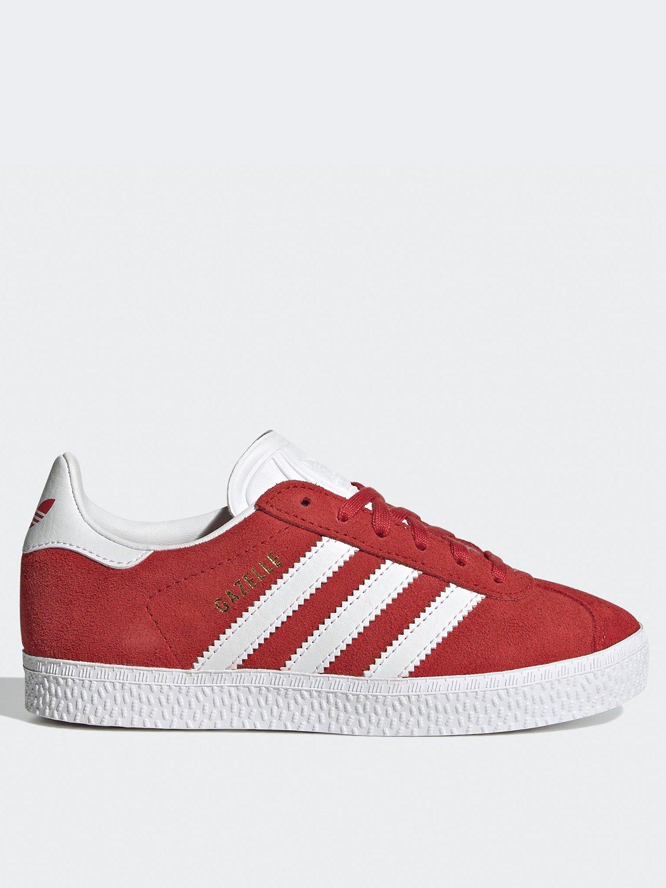 adidas-originals-kids-unisex-gazelle-trainers-red